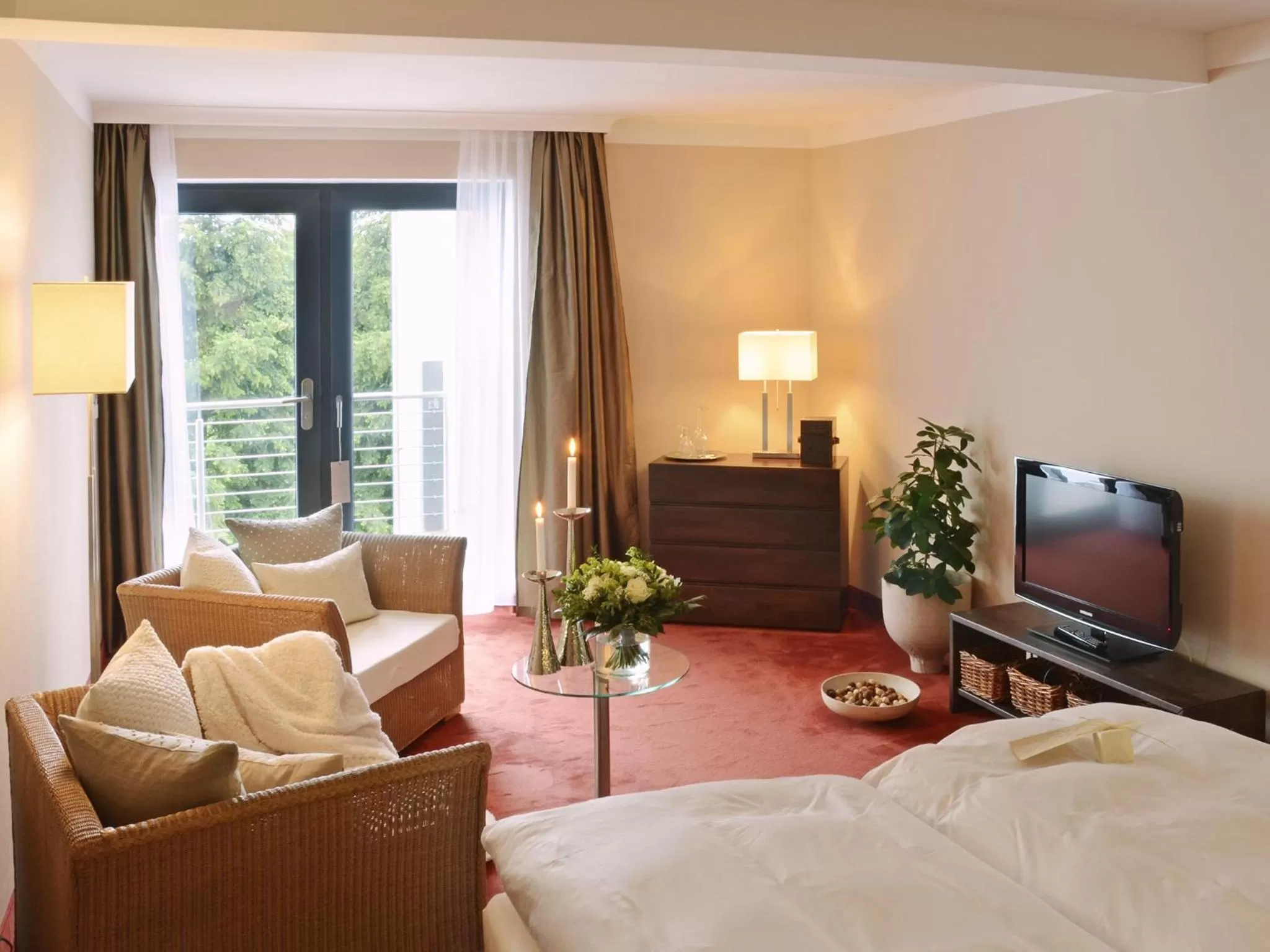 Seating area, Bed in Rosendomizil