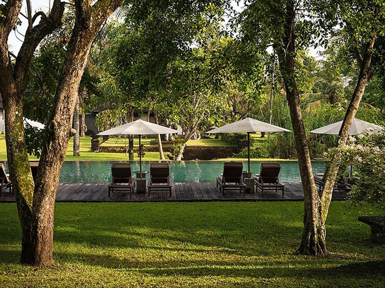 Swimming pool, Garden in Tanah Gajah, a Resort by Hadiprana