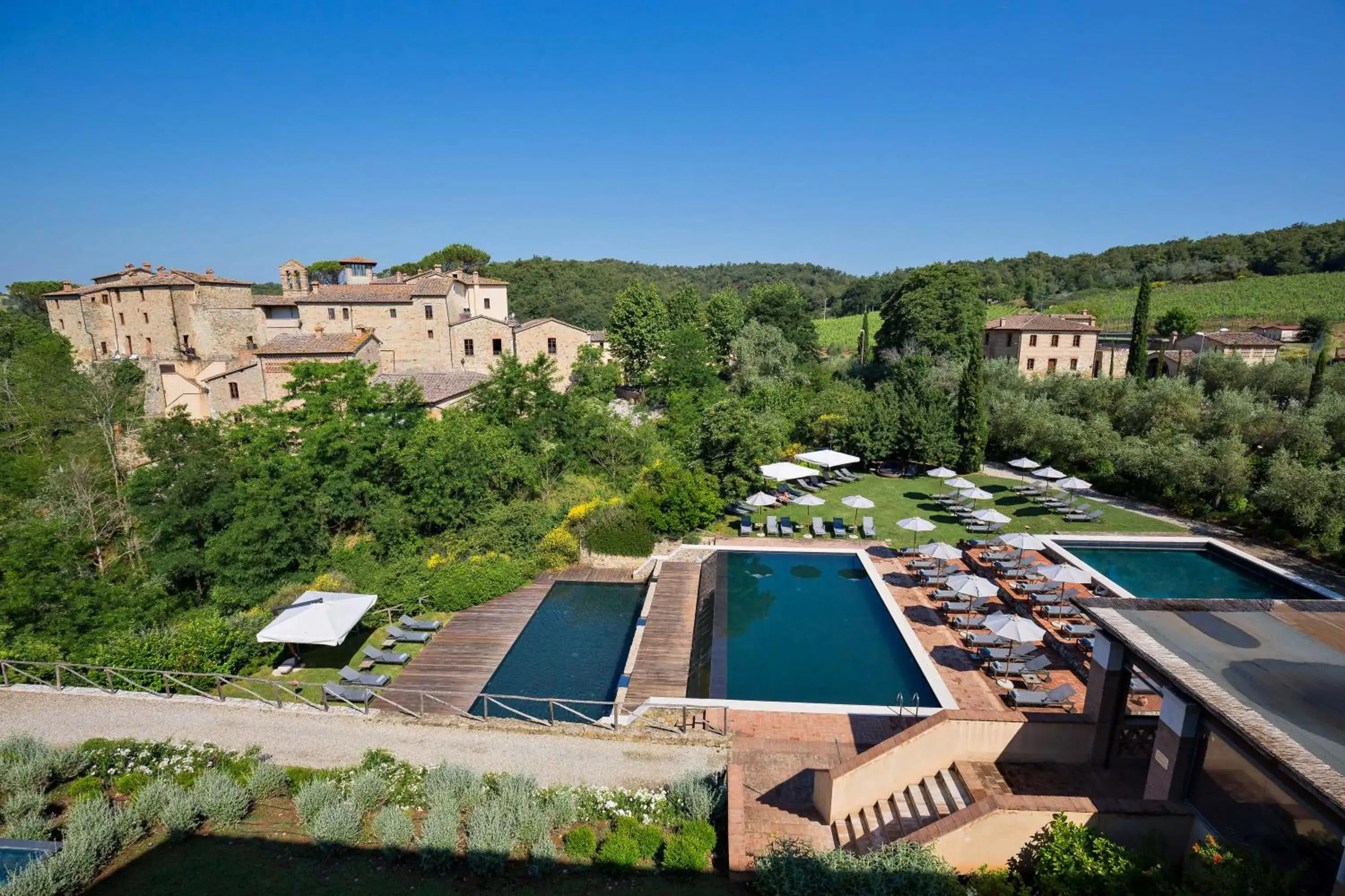 Pool View in Castel Monastero - The Leading Hotels of the World