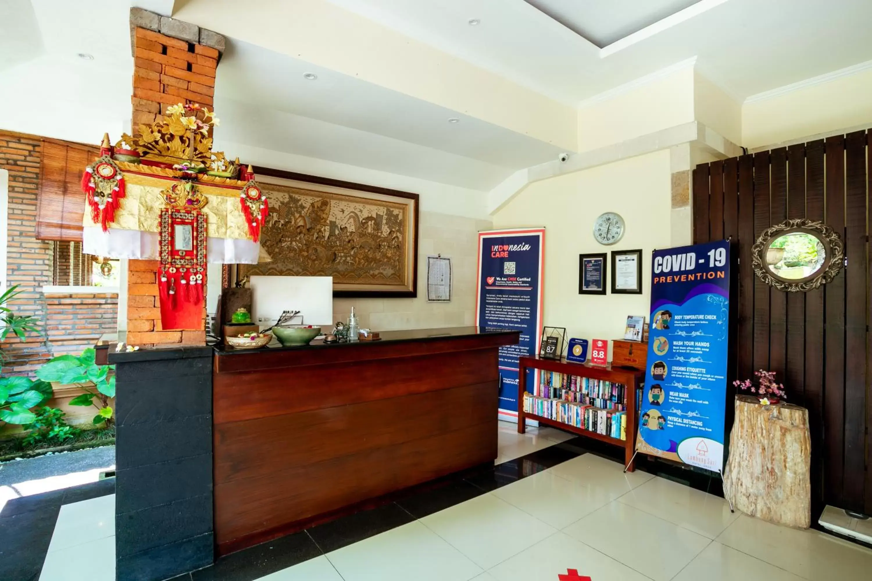 Lobby or reception in Lumbung Sari Ubud Hotel - CHSE Certified Lobby or reception in Lumbung Sari Ubud Hotel - CHSE Certified