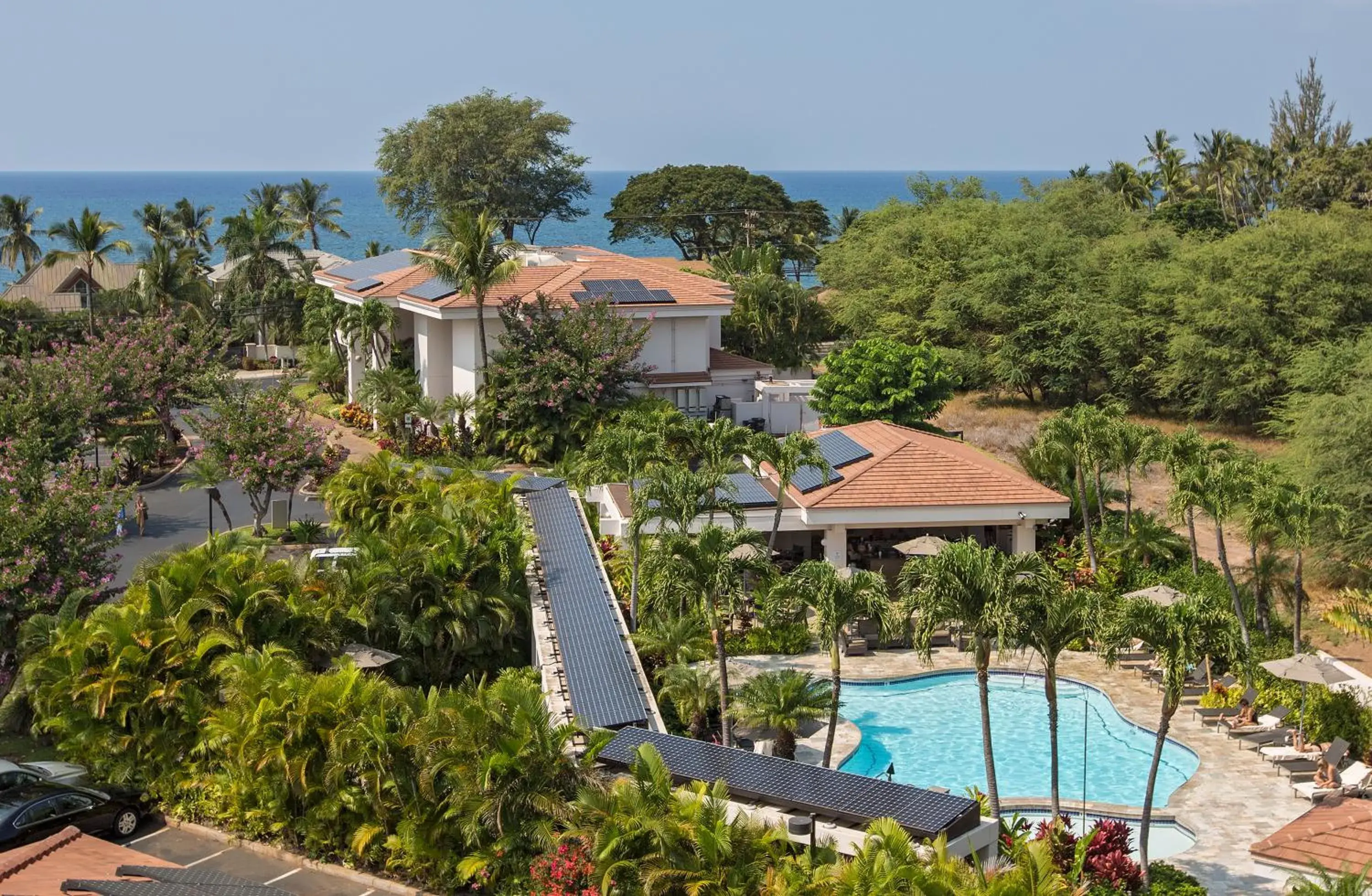 Bird's eye view, Pool View in Maui Coast Hotel