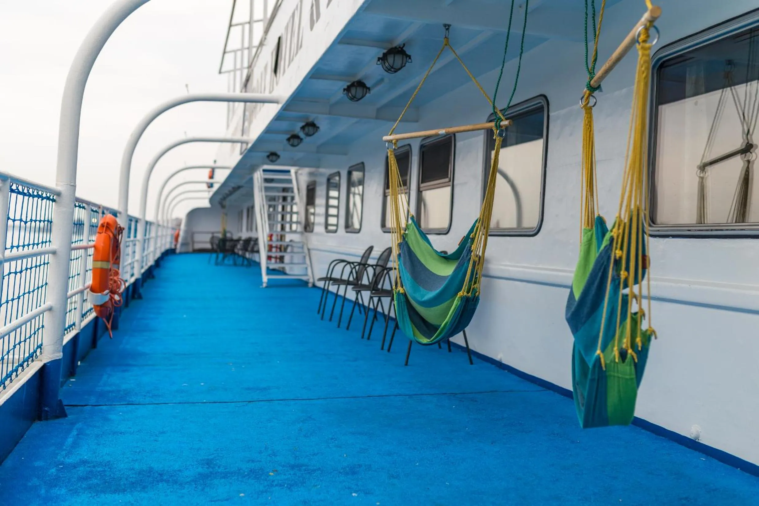 Balcony/Terrace in Fortuna Boat Hotel Budapest