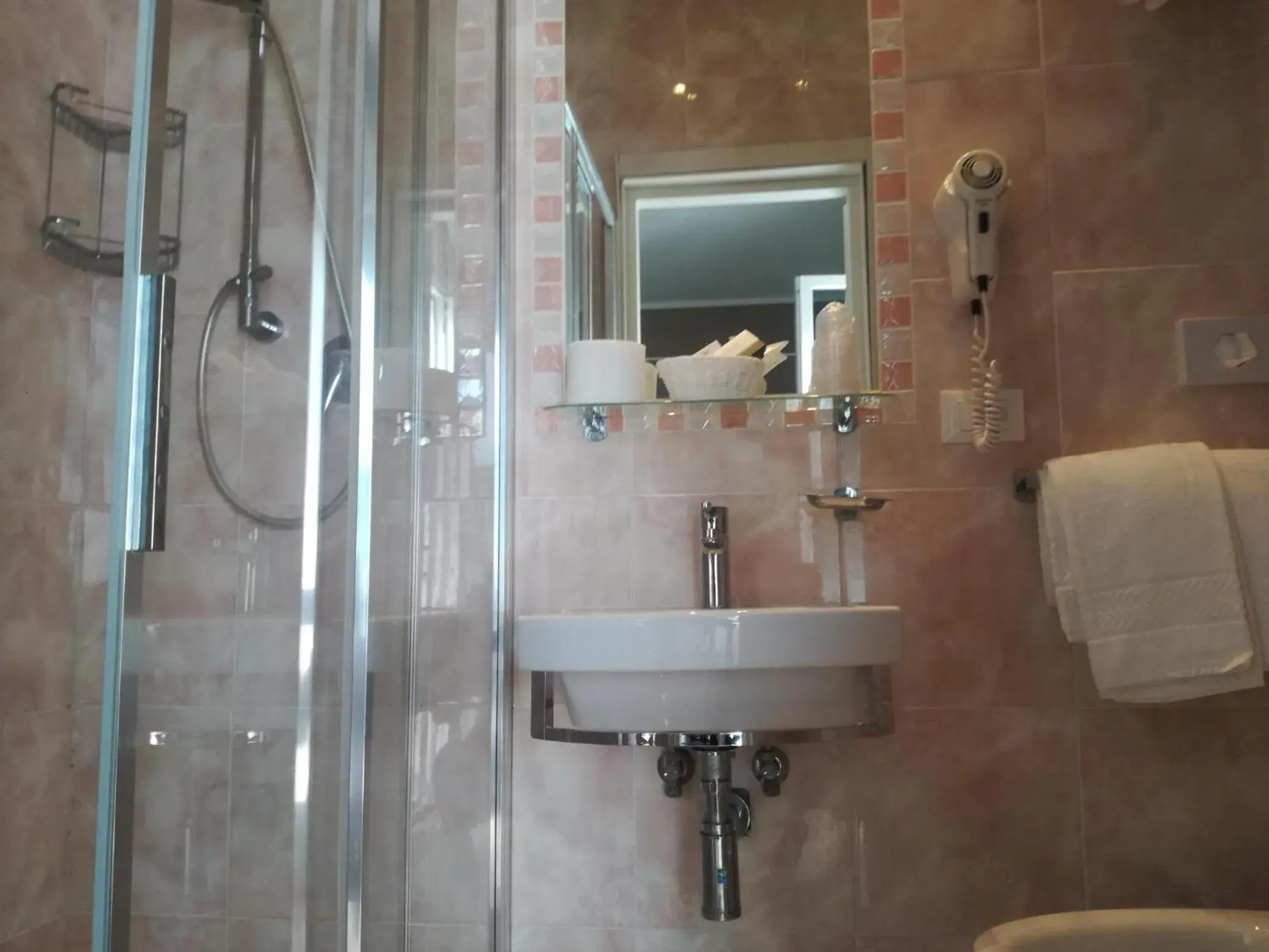 Shower, Bathroom in Hotel Verdi