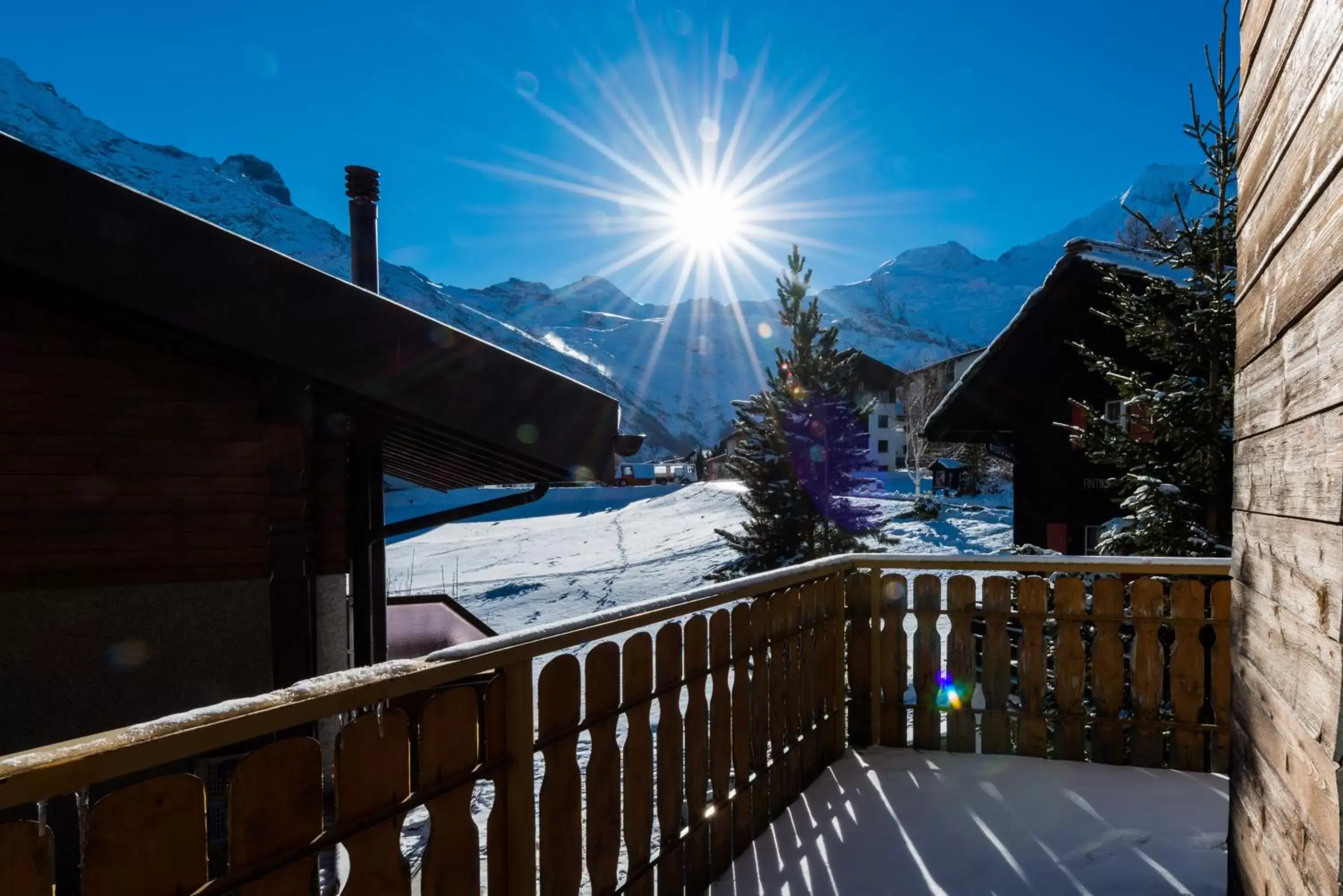 Balcony/Terrace, Winter in Hotel Alpenperle