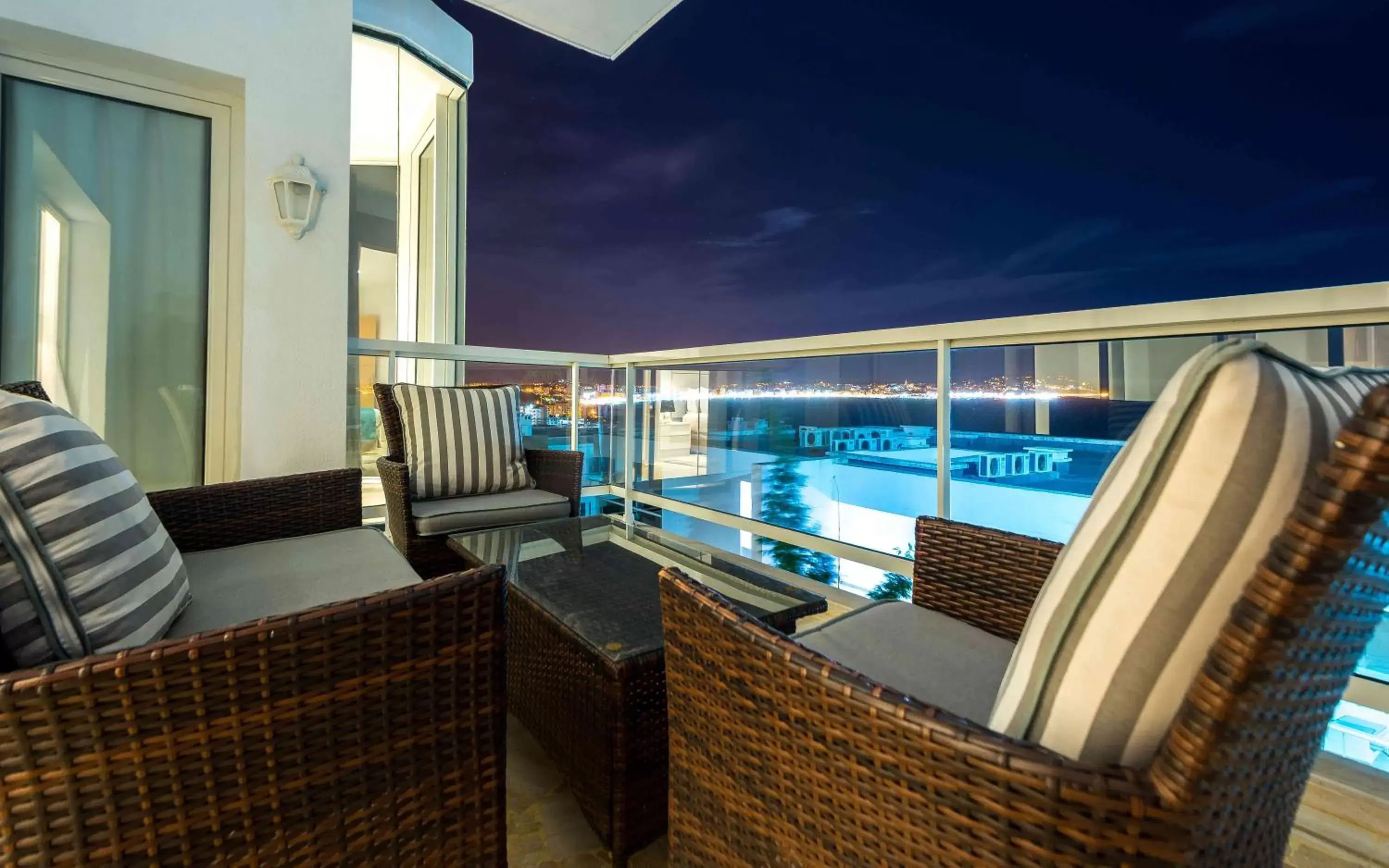 Night, Swimming Pool in Hotel Farah Tanger