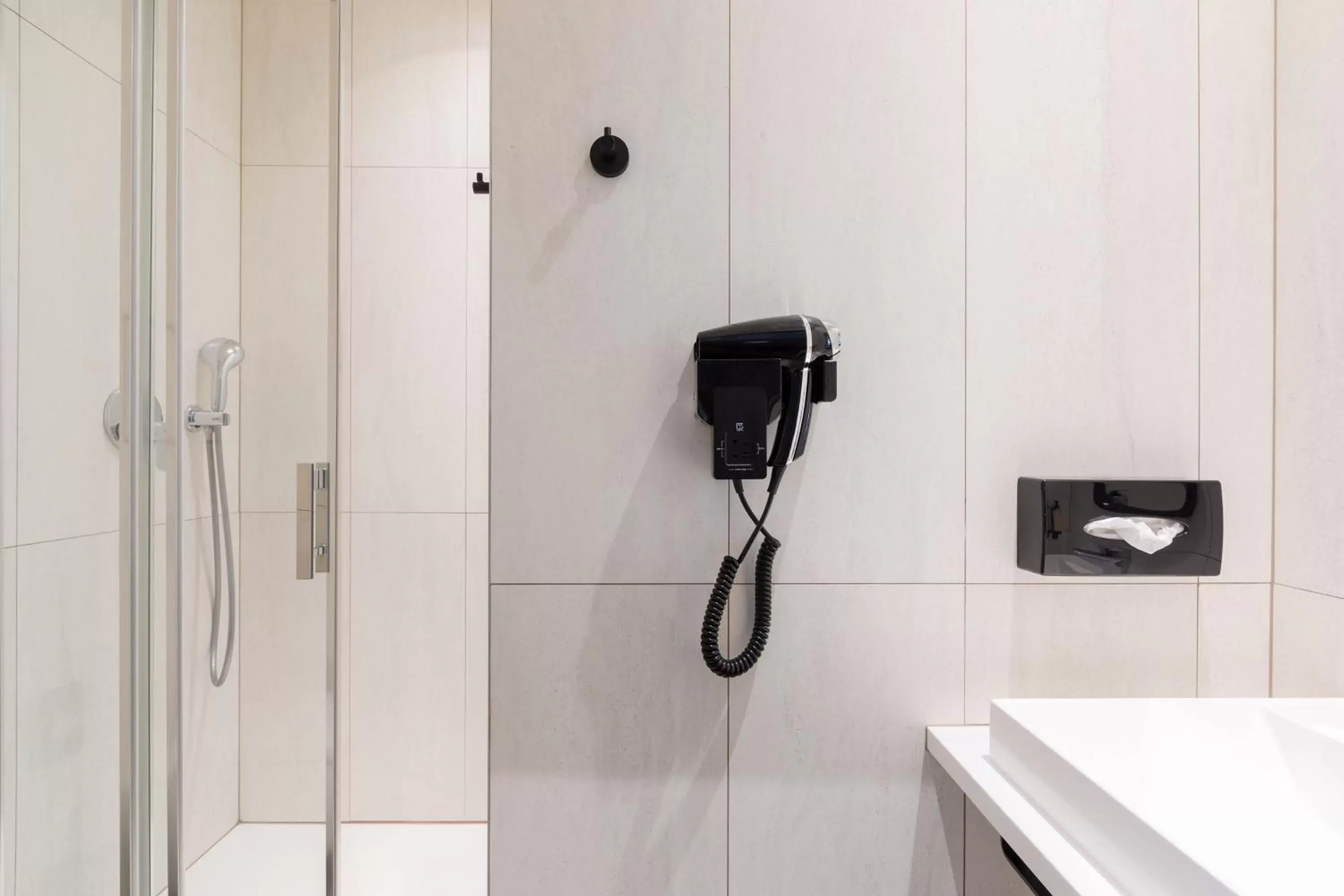 Shower, Bathroom in Hôtel Prince Albert Concordia