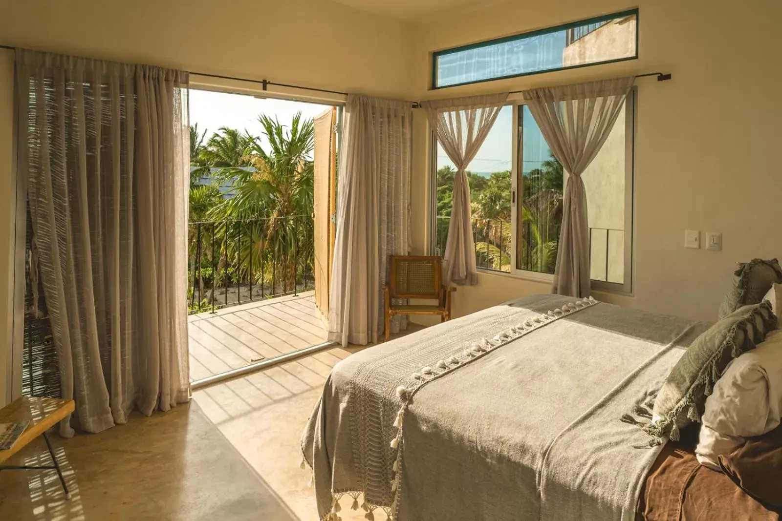 View (from property/room), Bed in Casa Mia El Cuyo Eco Beach Boutique Hotel