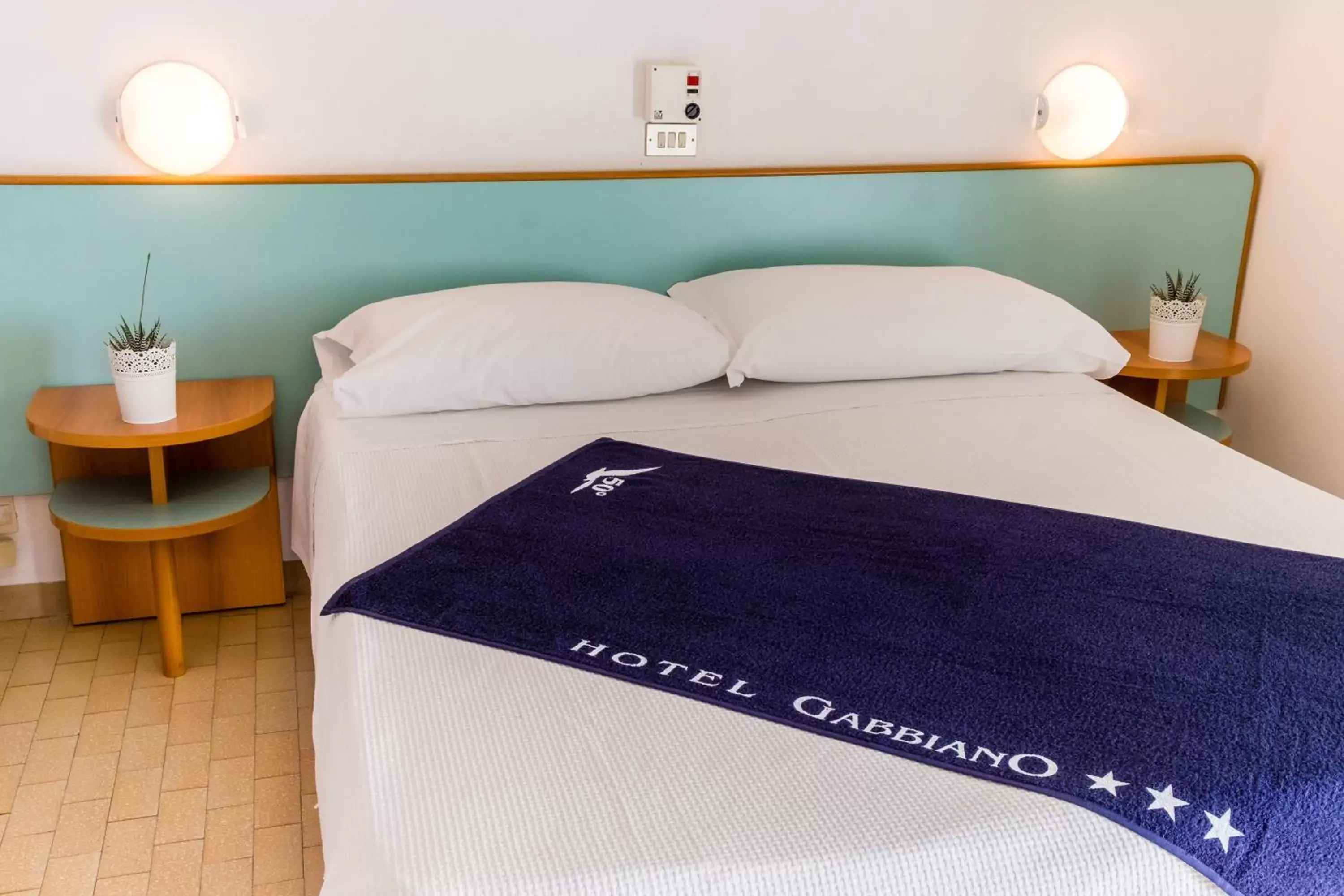 Bed in Hotel Gabbiano