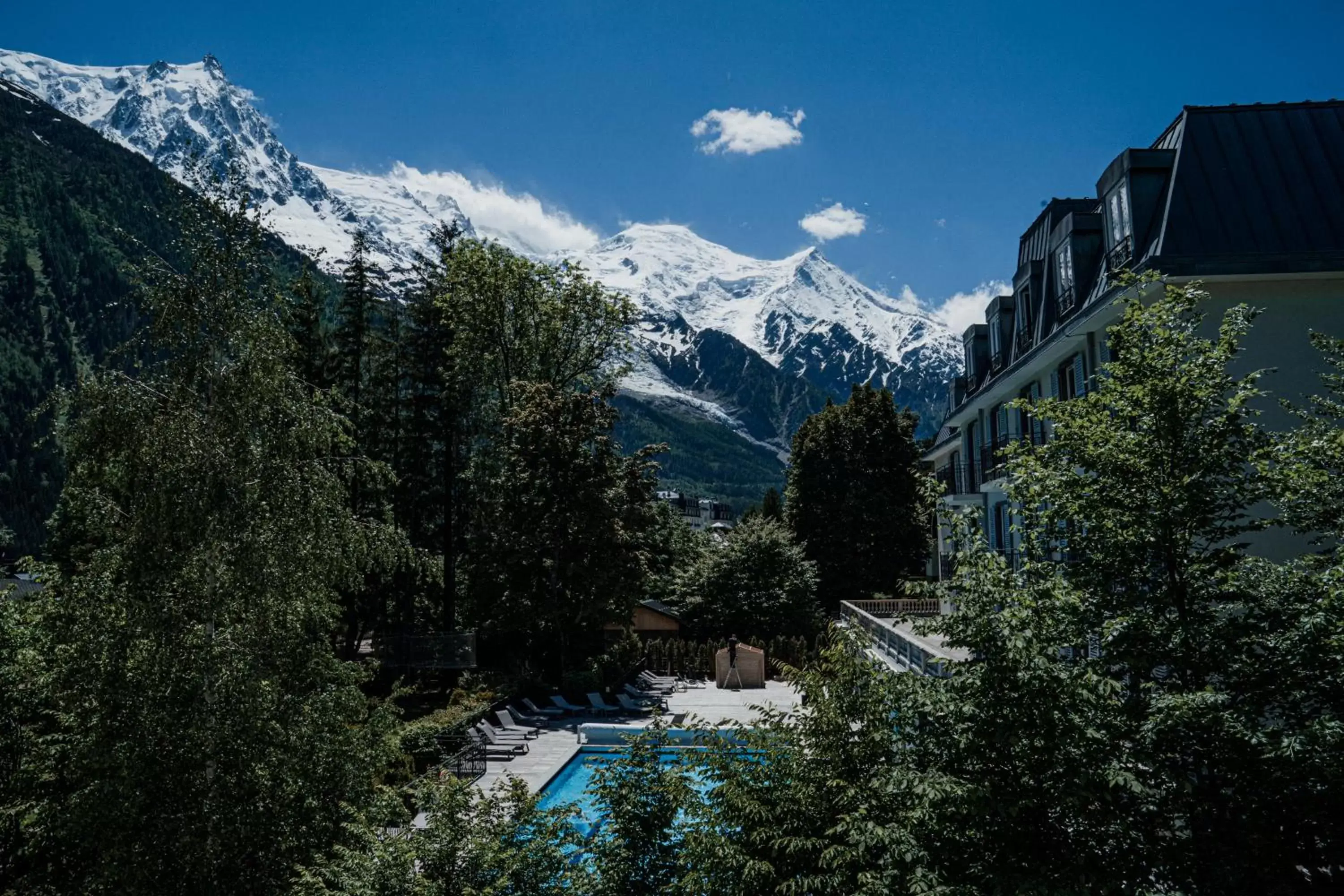 On site, Pool View in La Folie Douce Hotels Chamonix