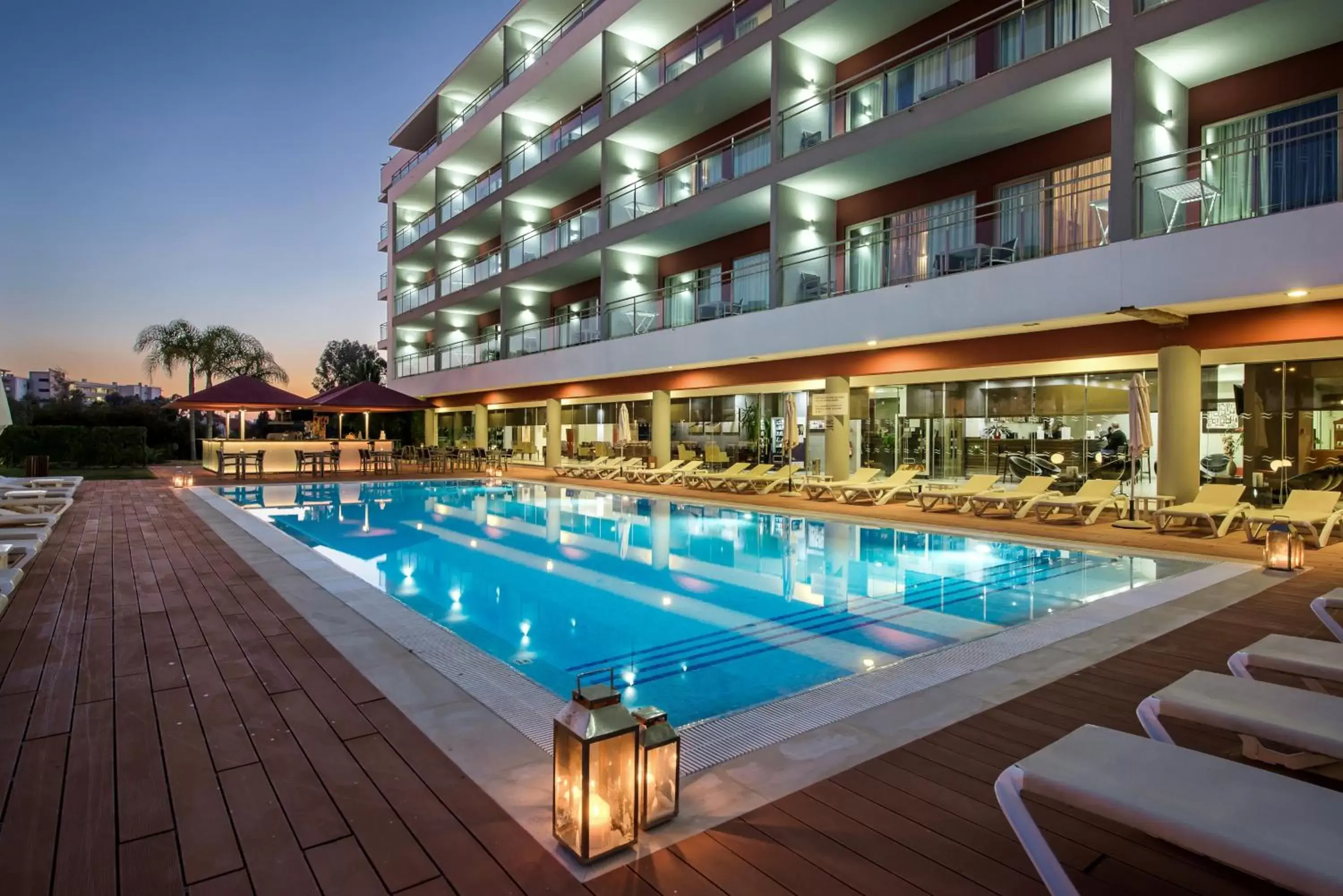 Sunset, Swimming Pool in Areias Village Beach Suite Hotel