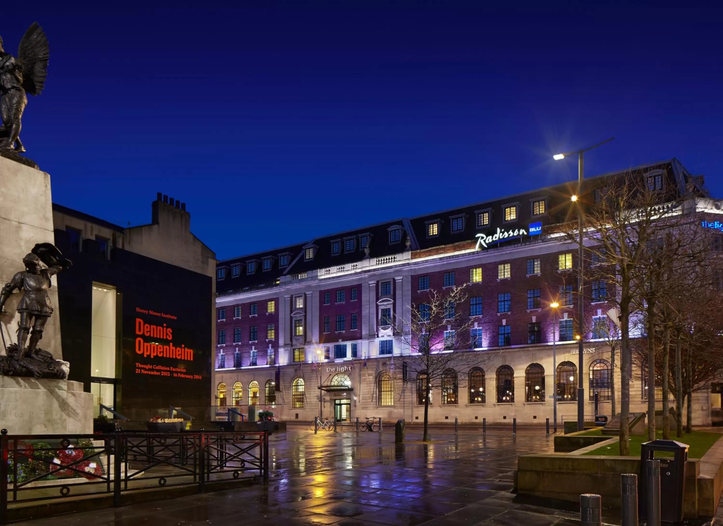 Facade/entrance in Radisson Blu Hotel, Leeds City Centre