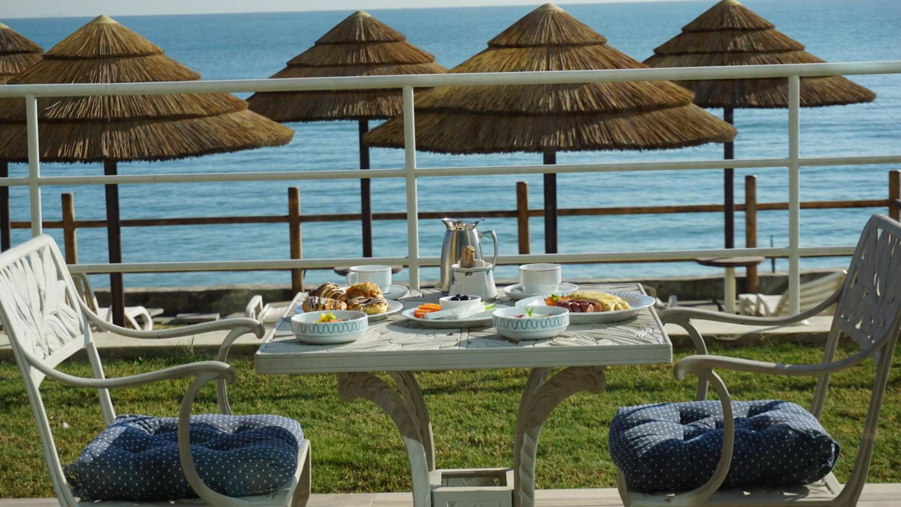 Patio in Al Kout Beach Hotel