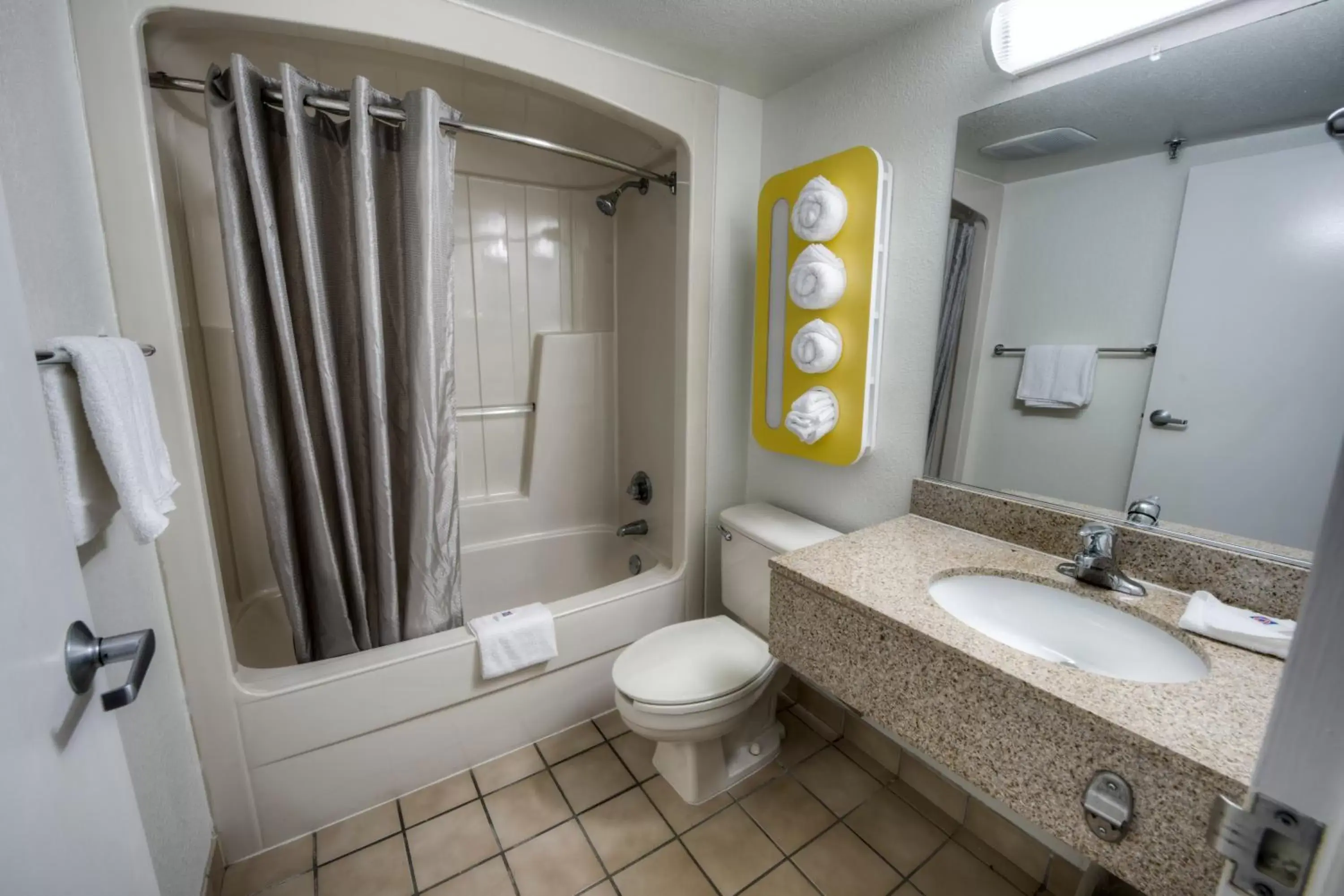 Bathroom in Motel 6-Branford, CT - New Haven