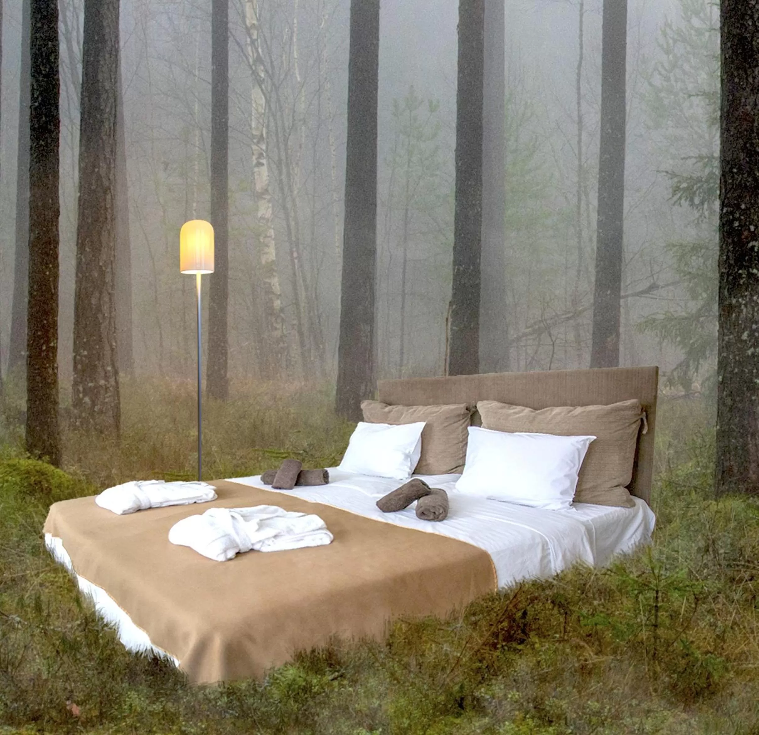 Bed in Johan Design & SPA Hotel