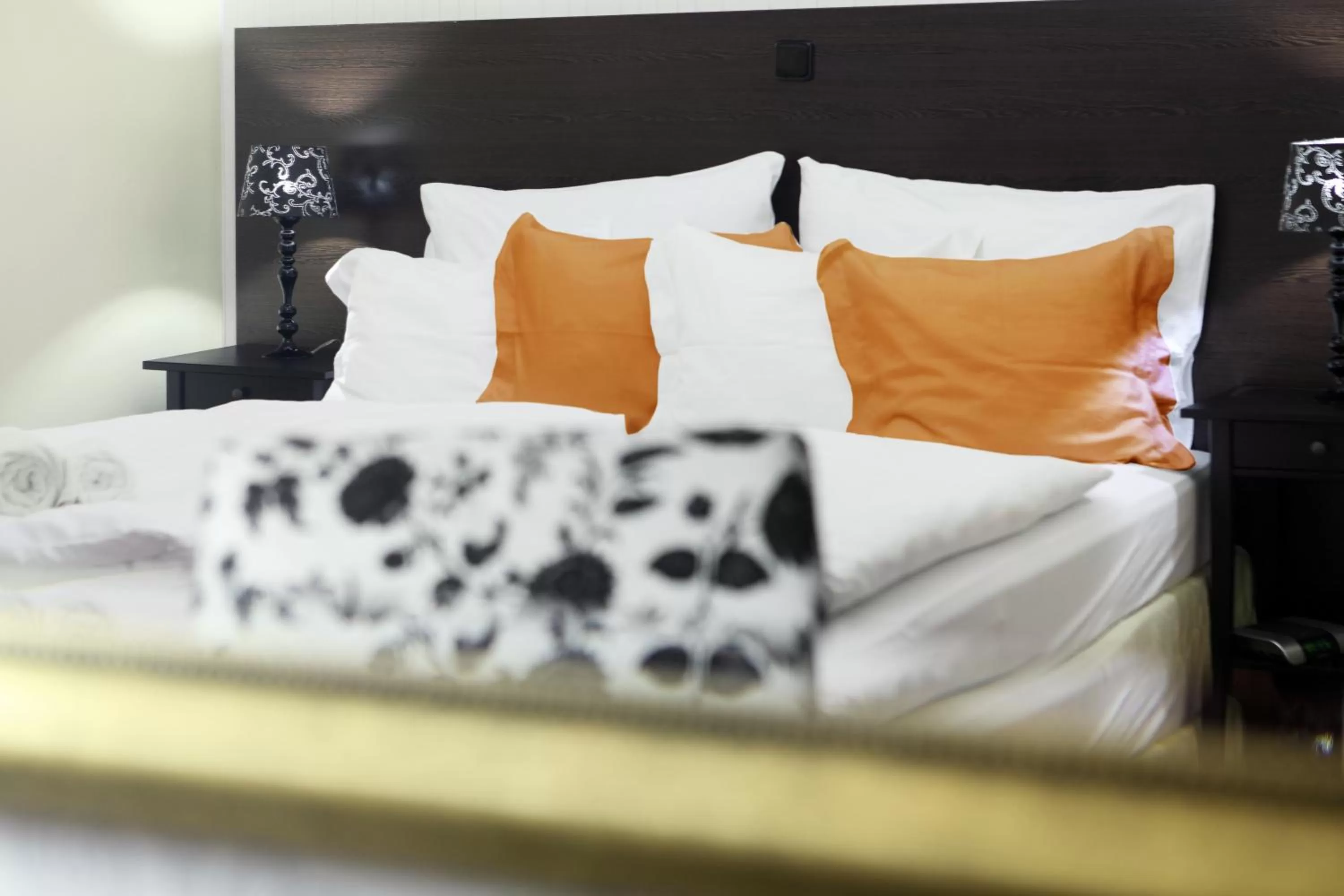 Decorative detail, Bed in Pytloun Design Self Check-in Hotel