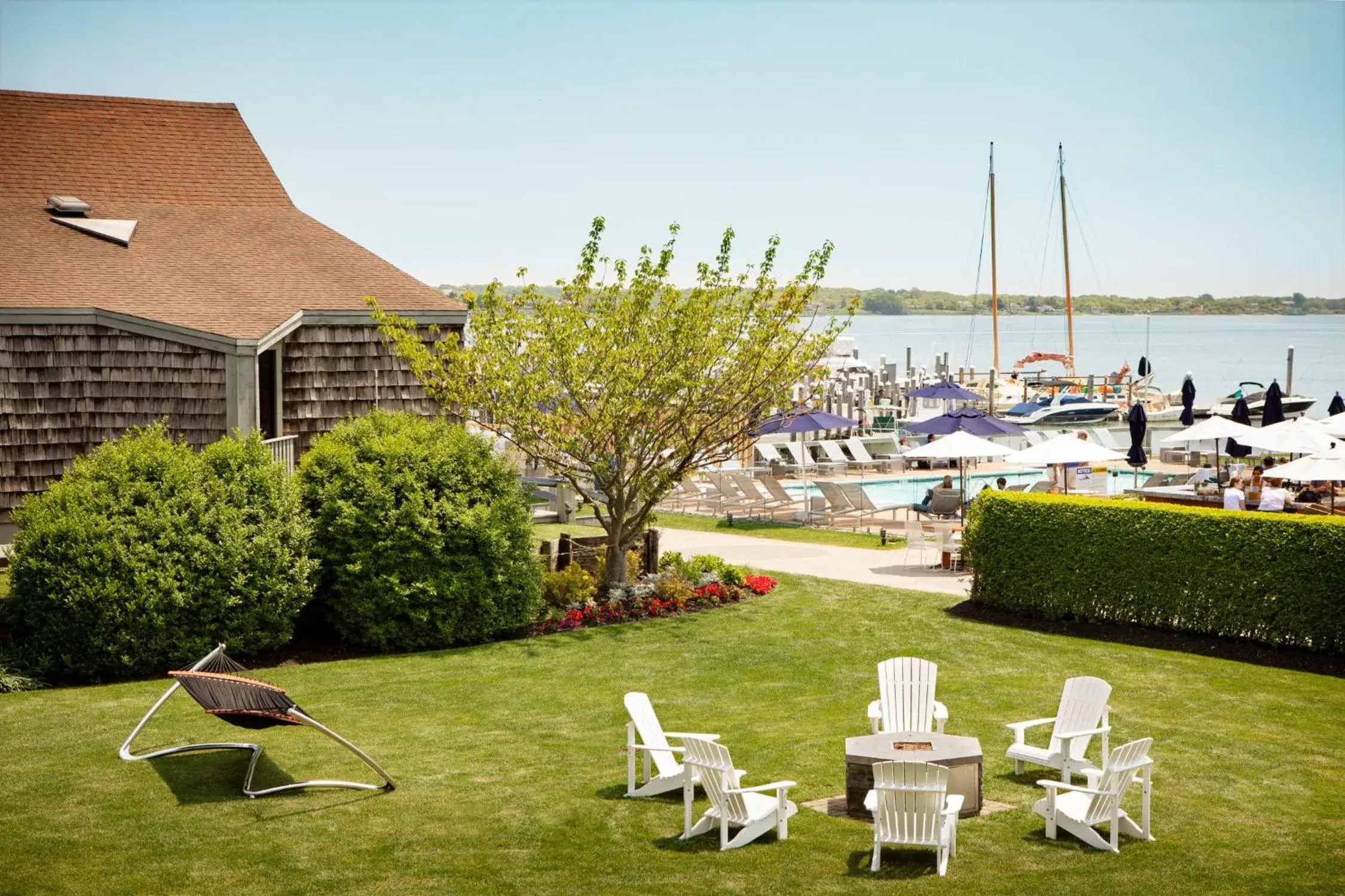 Pool view in Montauk Yacht Club