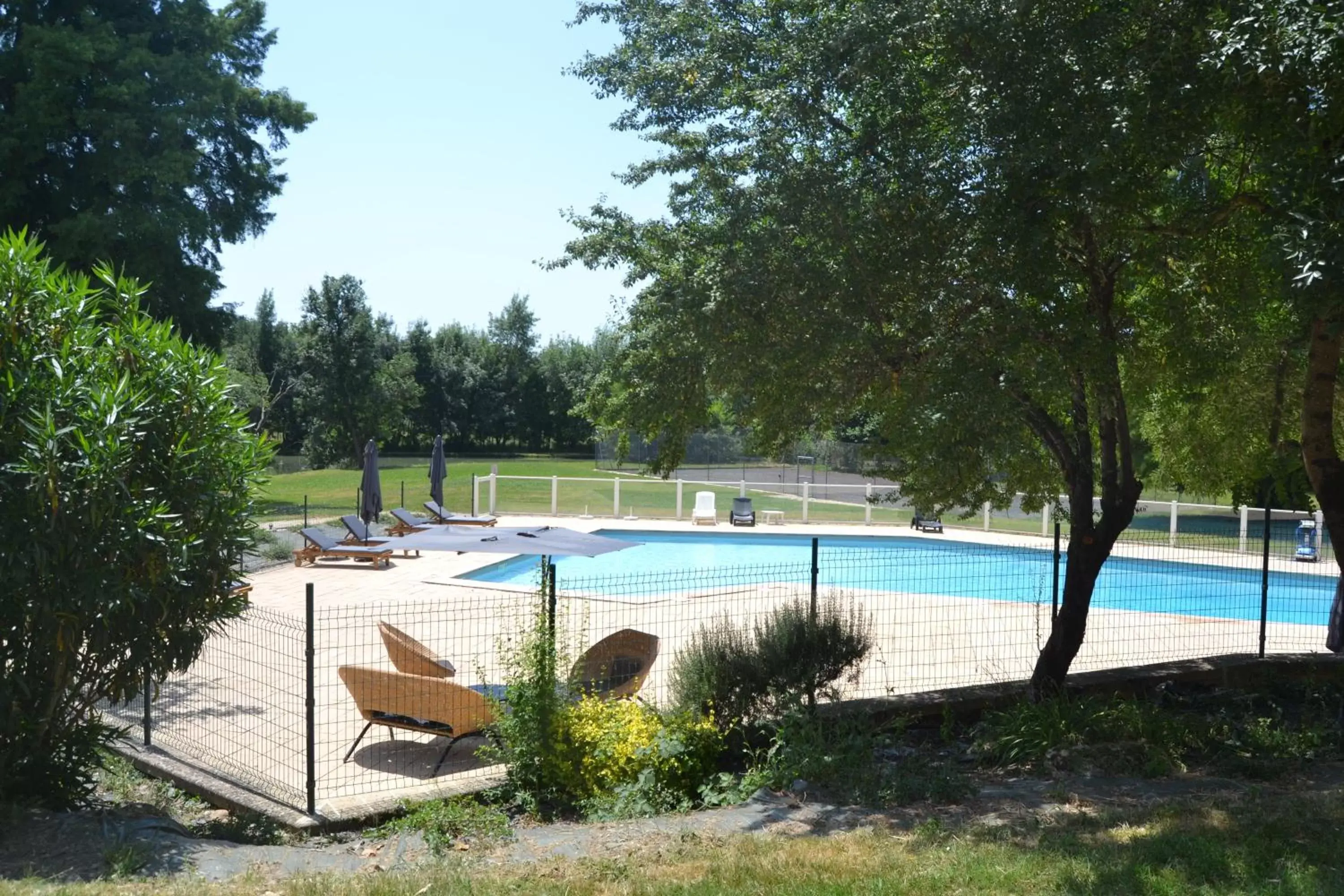 Swimming Pool in Logis Château Saint Marcel