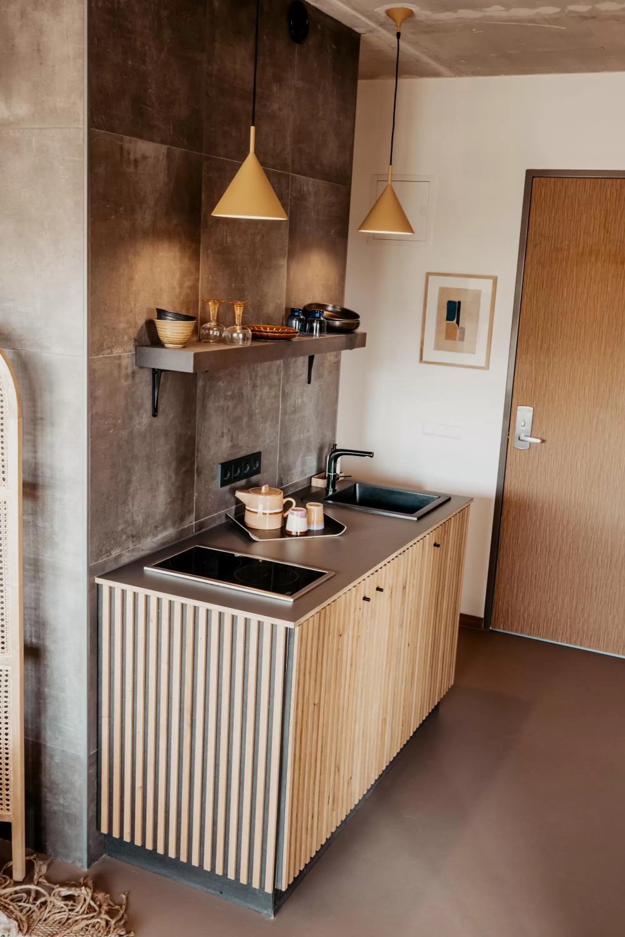 Kitchen or kitchenette in Strandhotel Zoomers