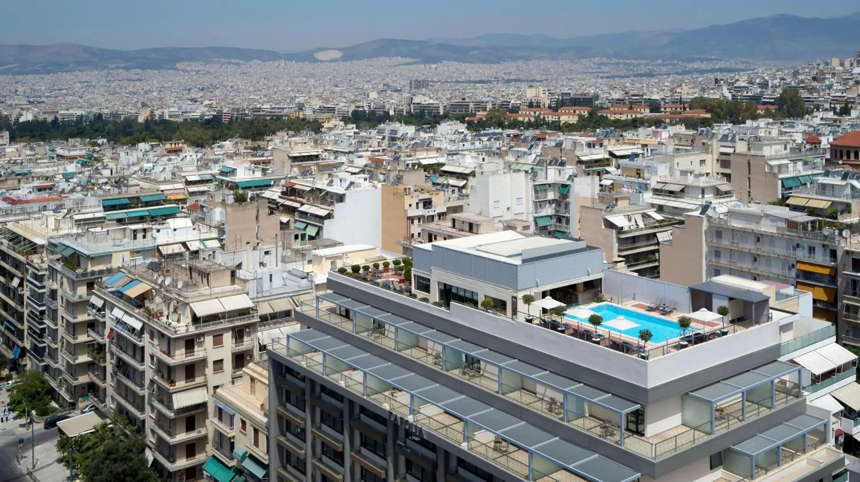View (from property/room), Bird's-eye View in Athens Zafolia Hotel