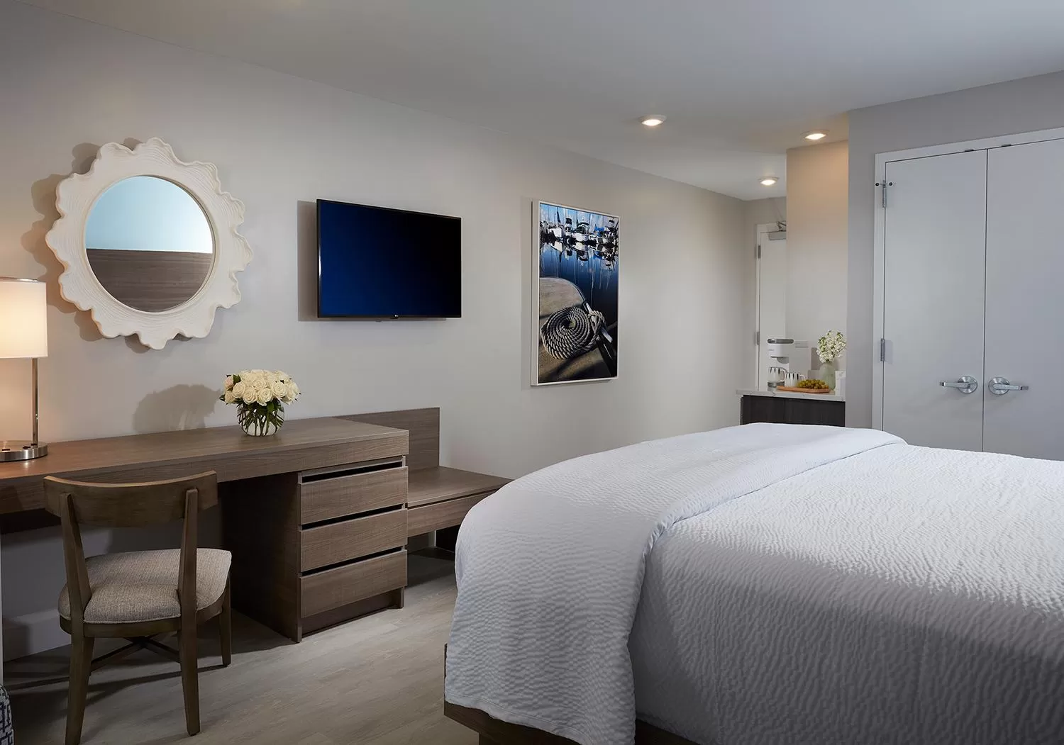 Bed in The Pointe Hotel