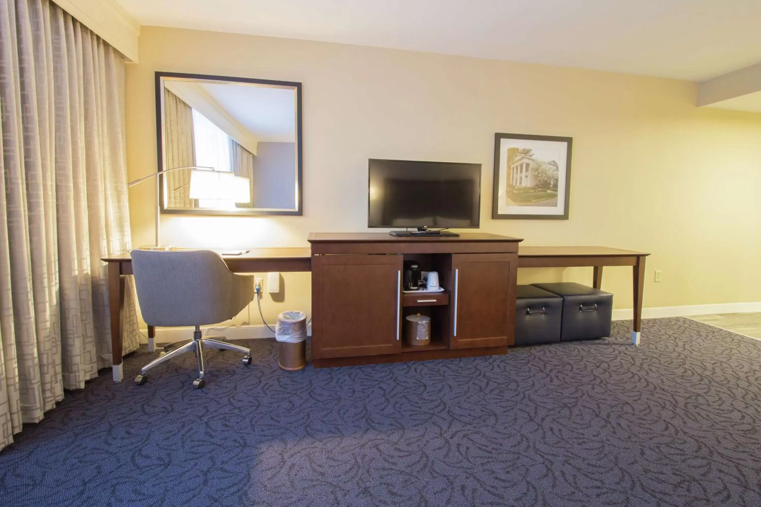 Bedroom, TV/Entertainment Center in Hampton Inn & Suites Cazenovia, NY