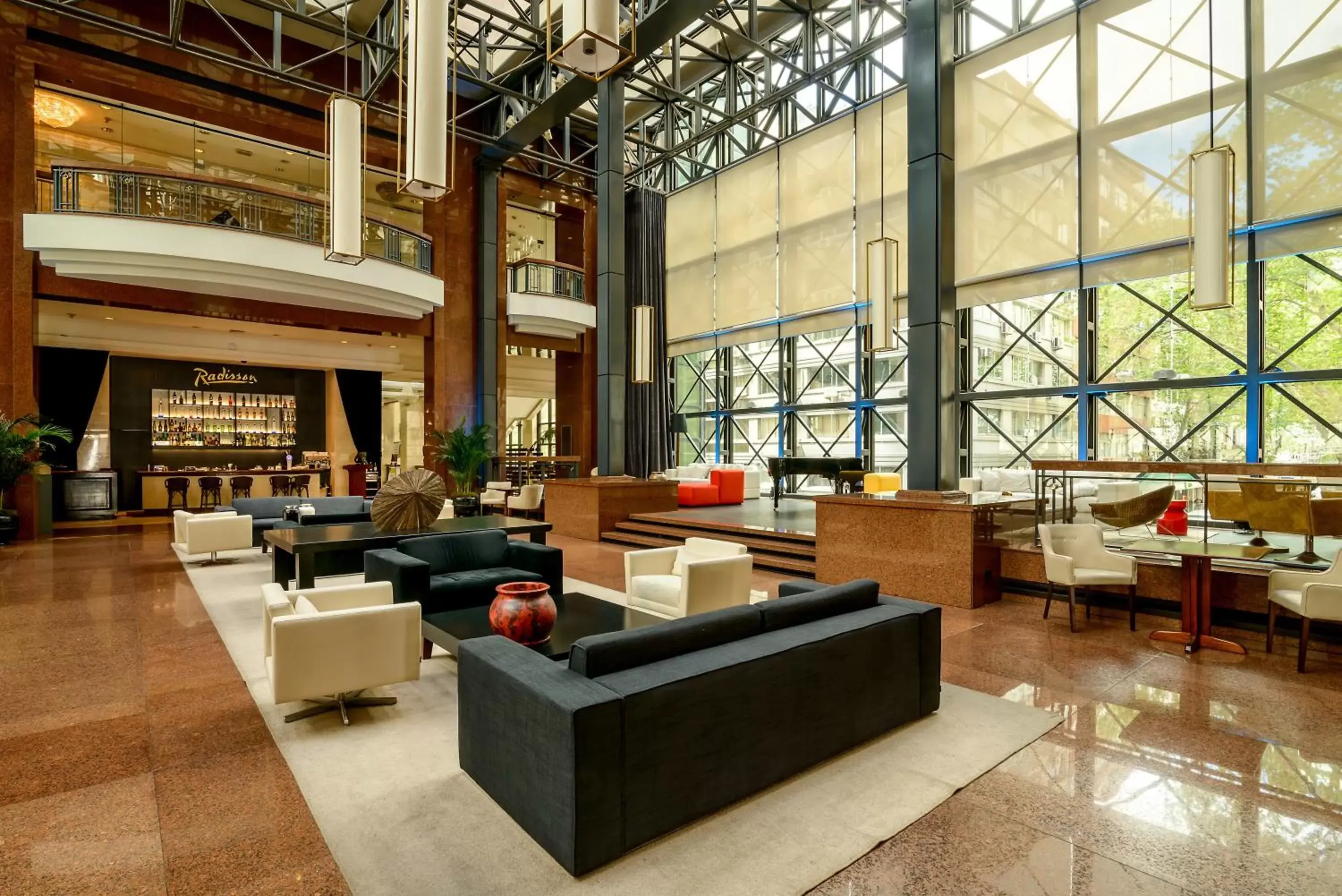 Lounge or bar, Lobby/Reception in Radisson Montevideo Victoria Plaza