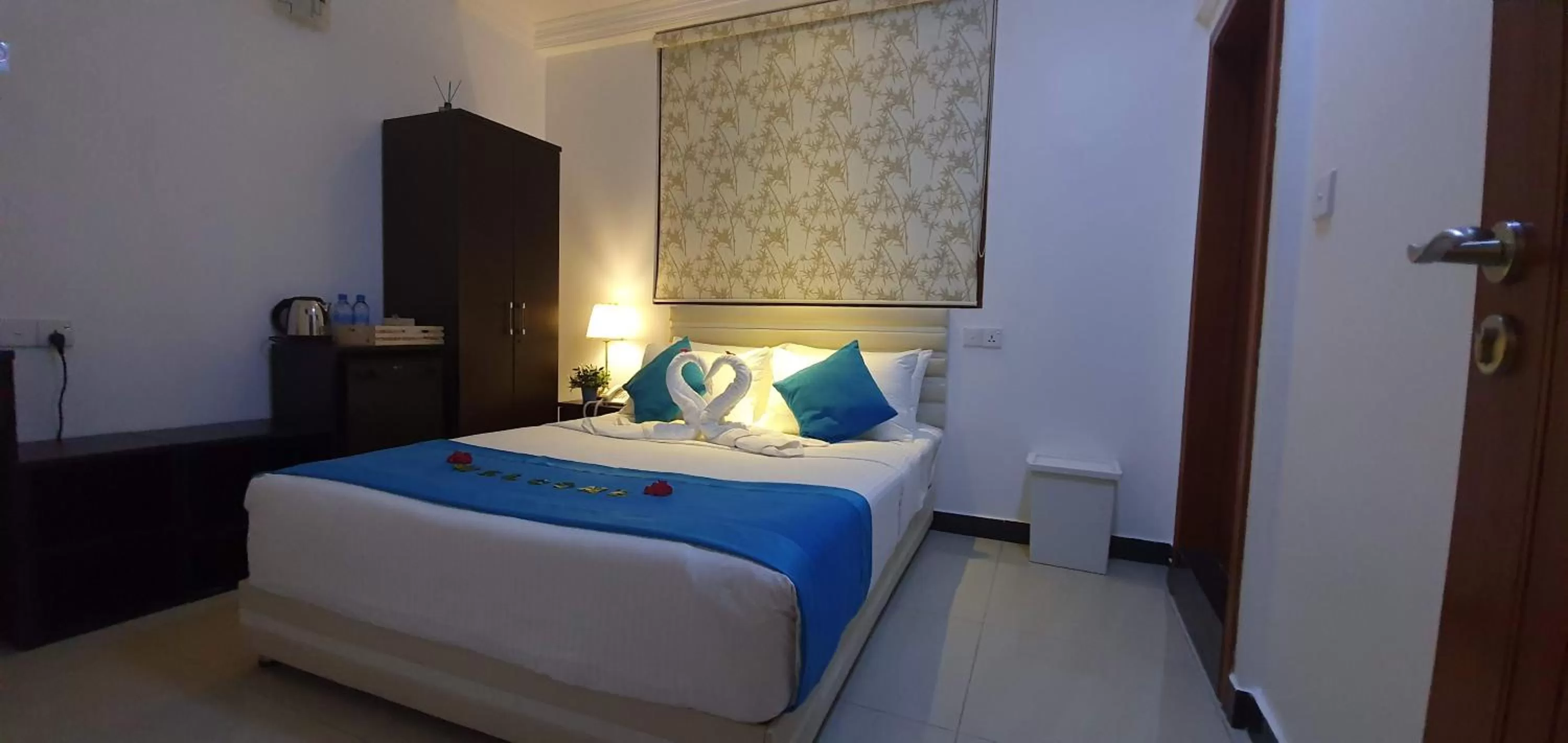 Bed in Huvan Beach Hotel at Hulhumale
