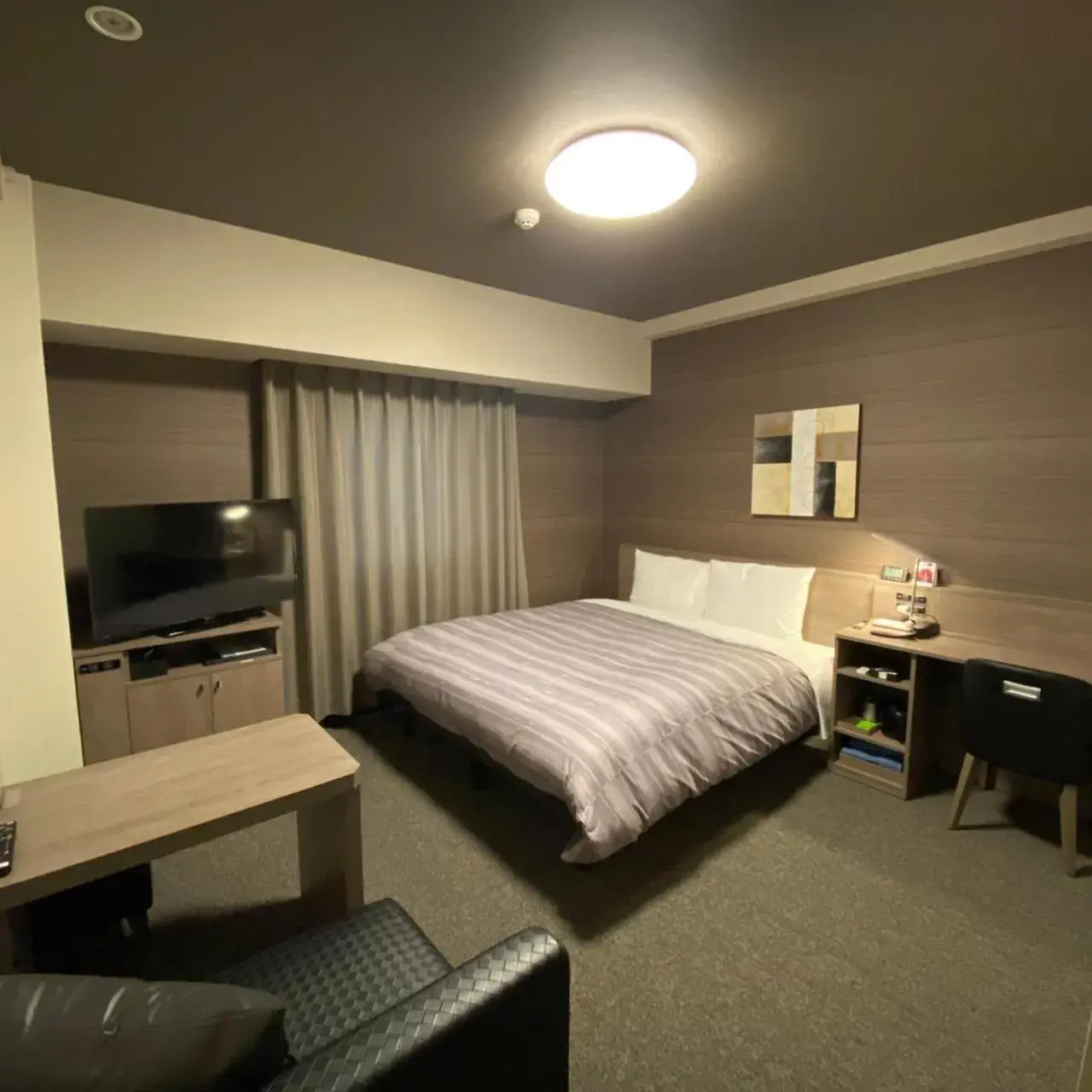 Bed in Route Inn Grantia Tokai Spa&Relaxation