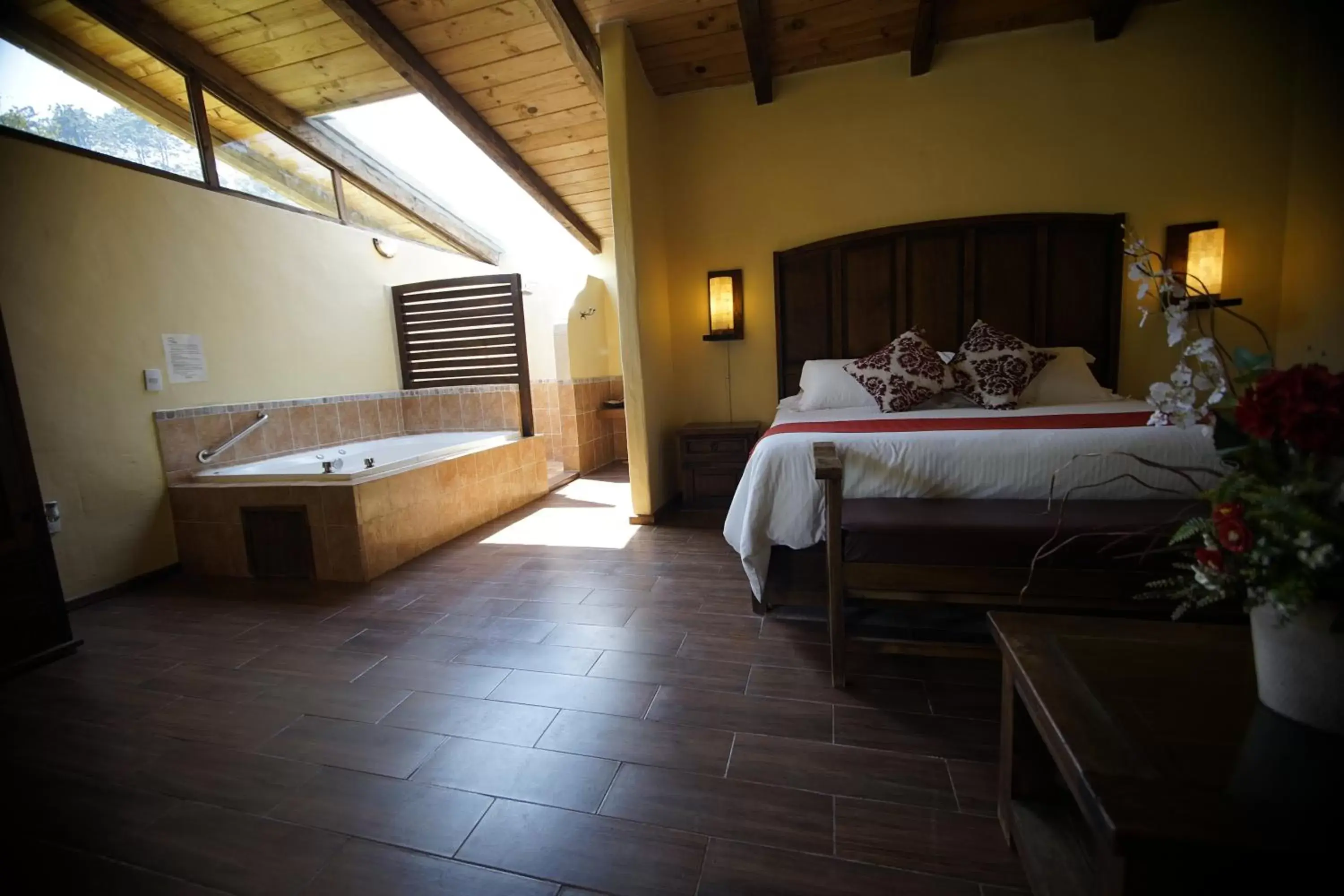 Bed in Cabañas La Cascada