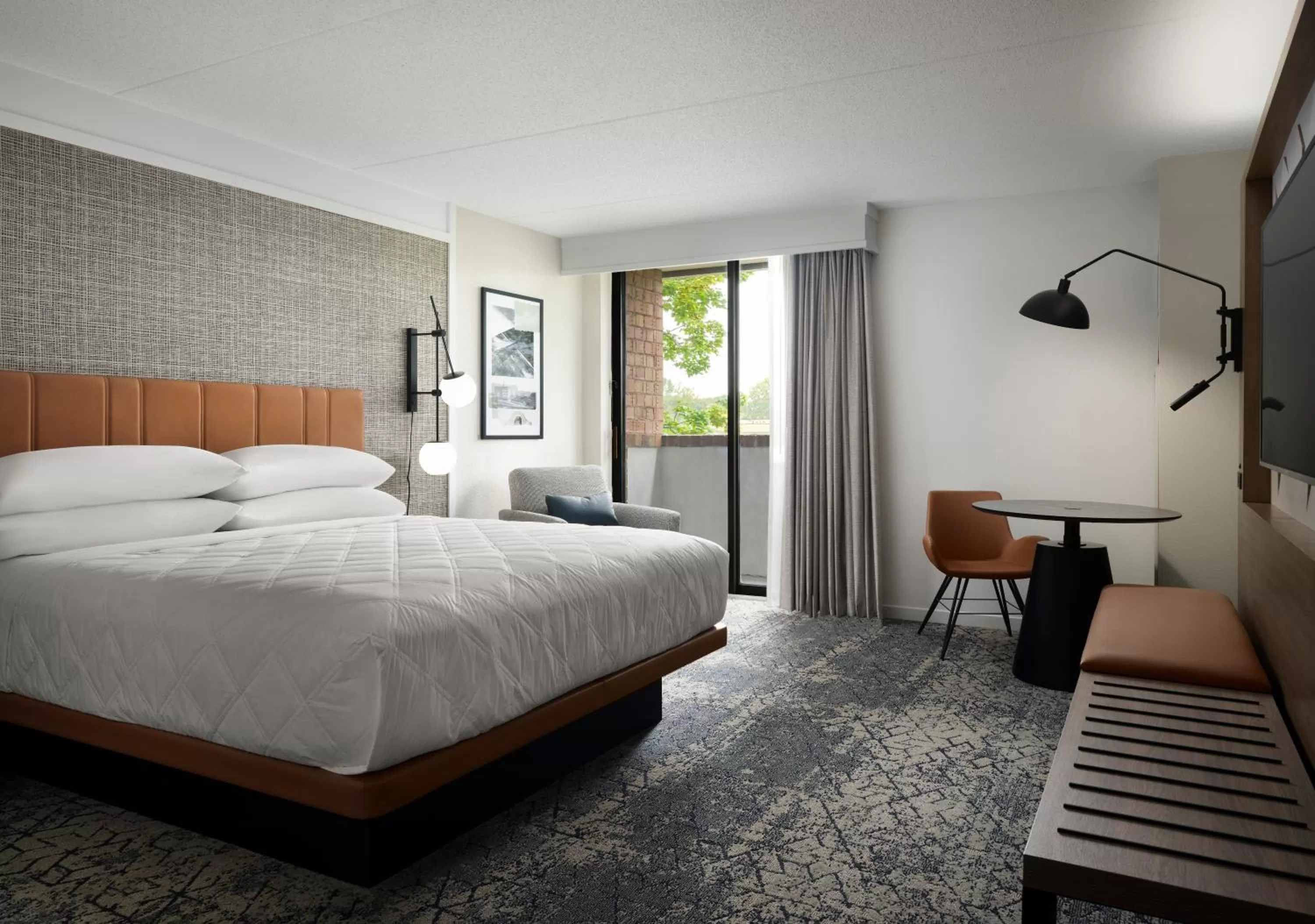 Bedroom, Bed in Sheraton Grand Rapids Airport Hotel