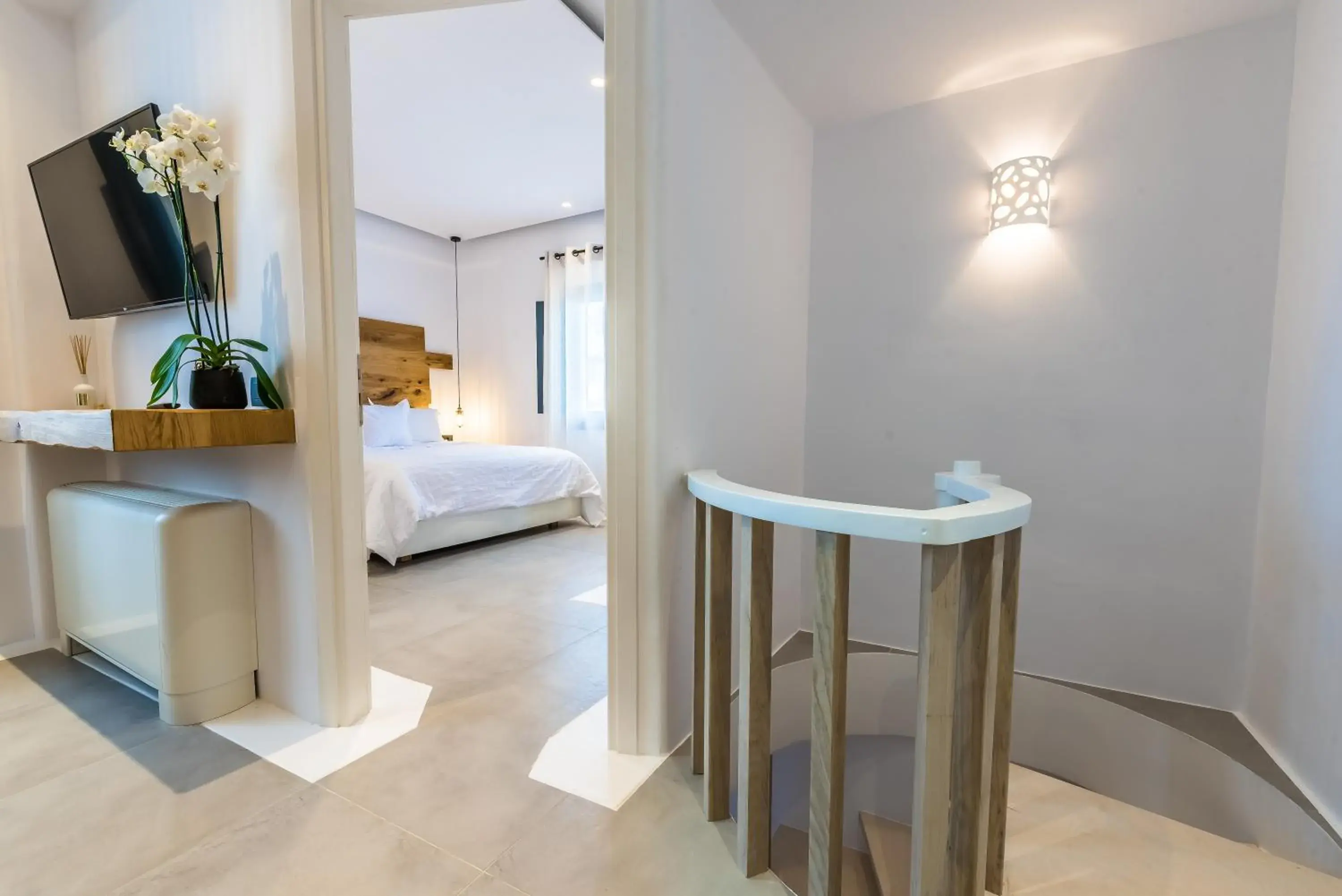 Bed in Portes Suites & Villas Mykonos