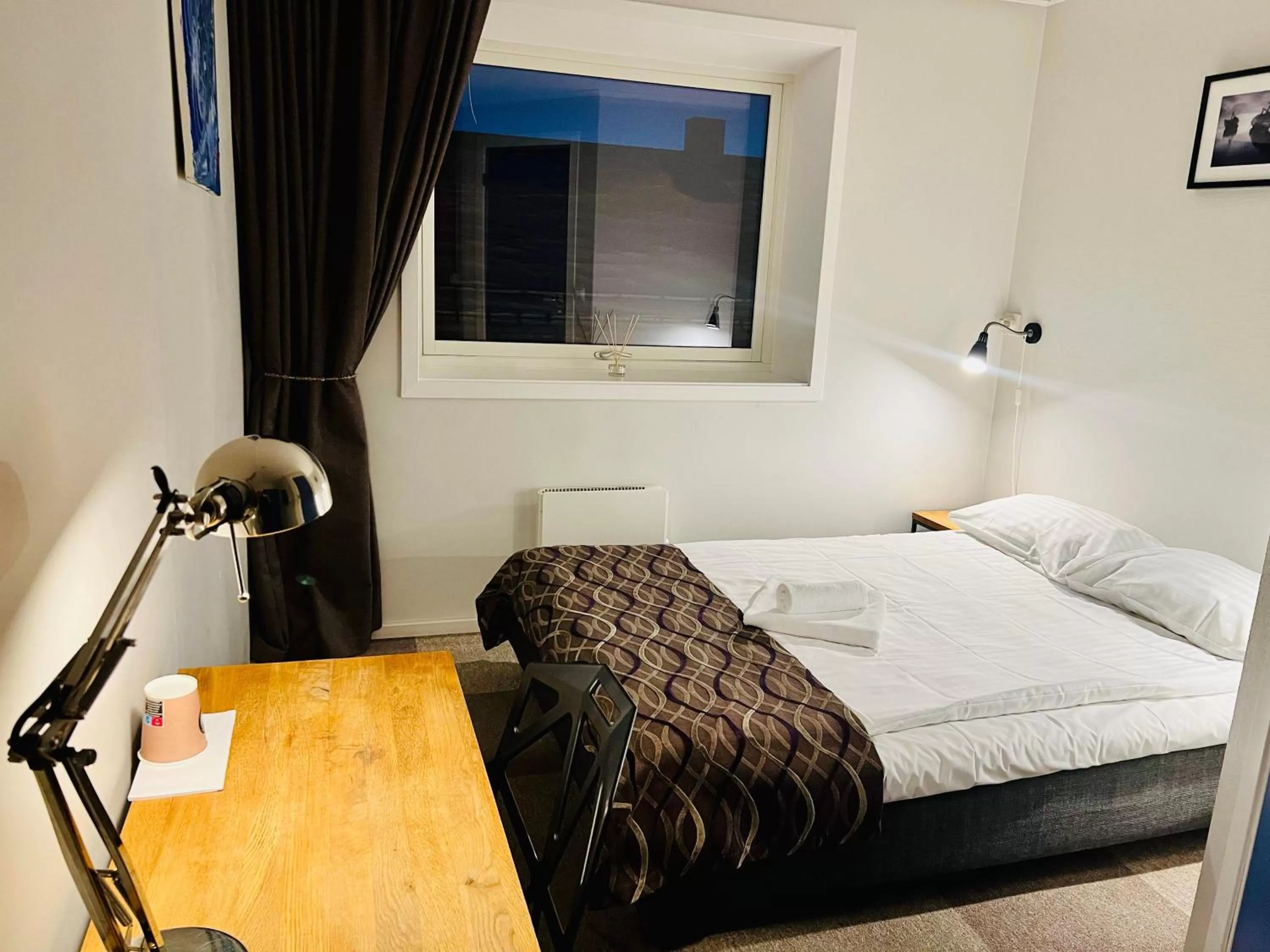 Bed in Arctic Hotel Nordkapp