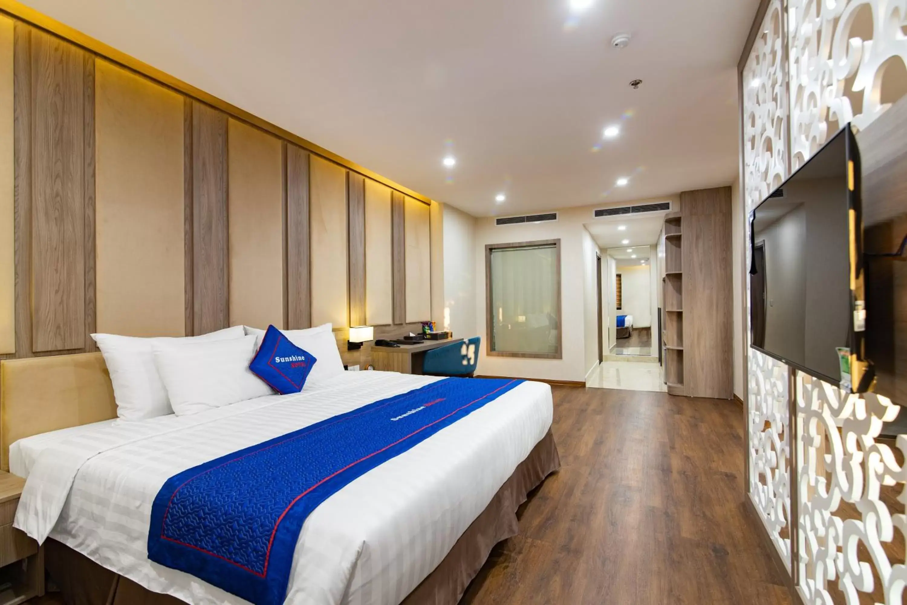 Bed in Sunshine Hotel Móng Cái Bed in Sunshine Hotel Móng Cái