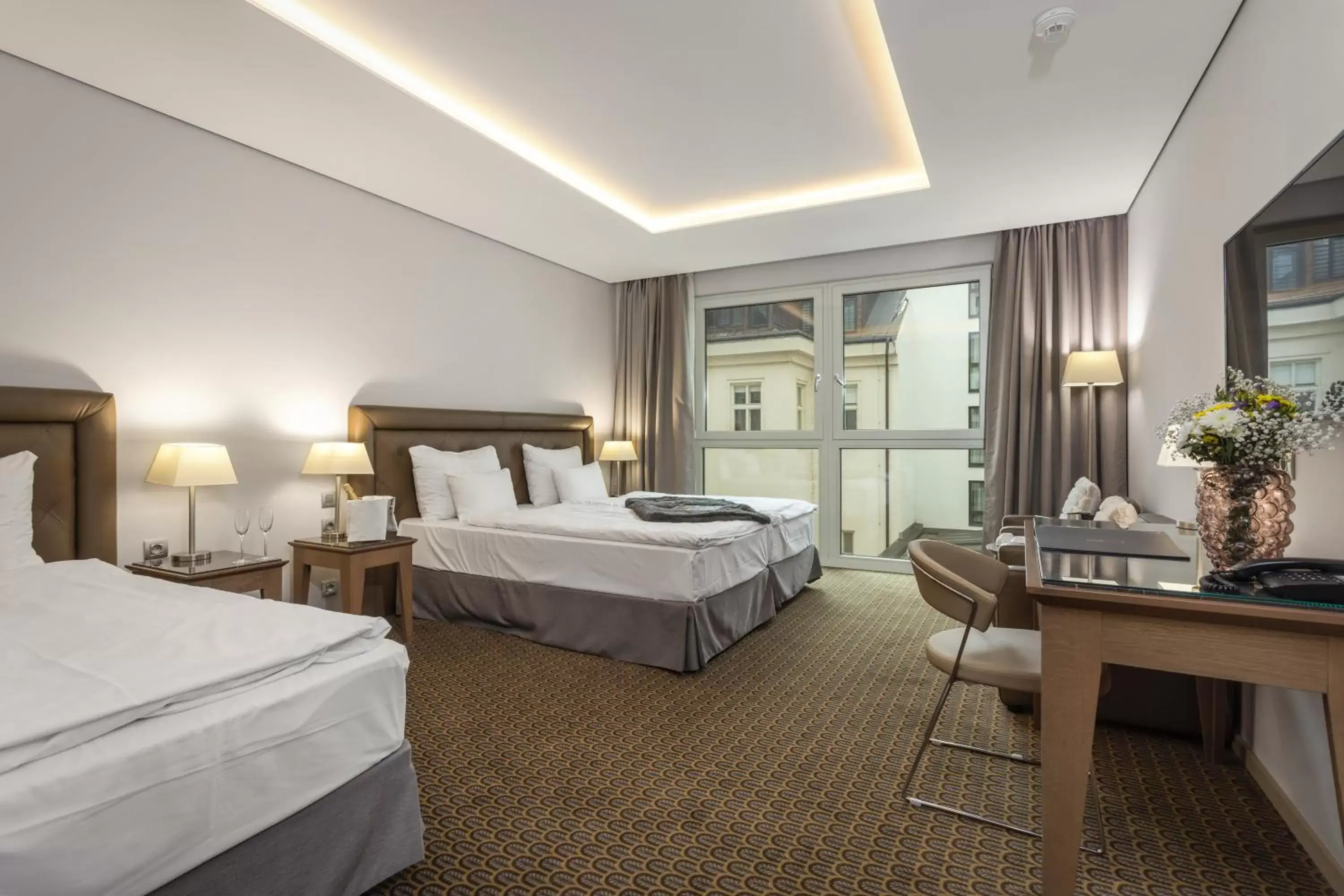 Bed in Hotel Royal Prague
