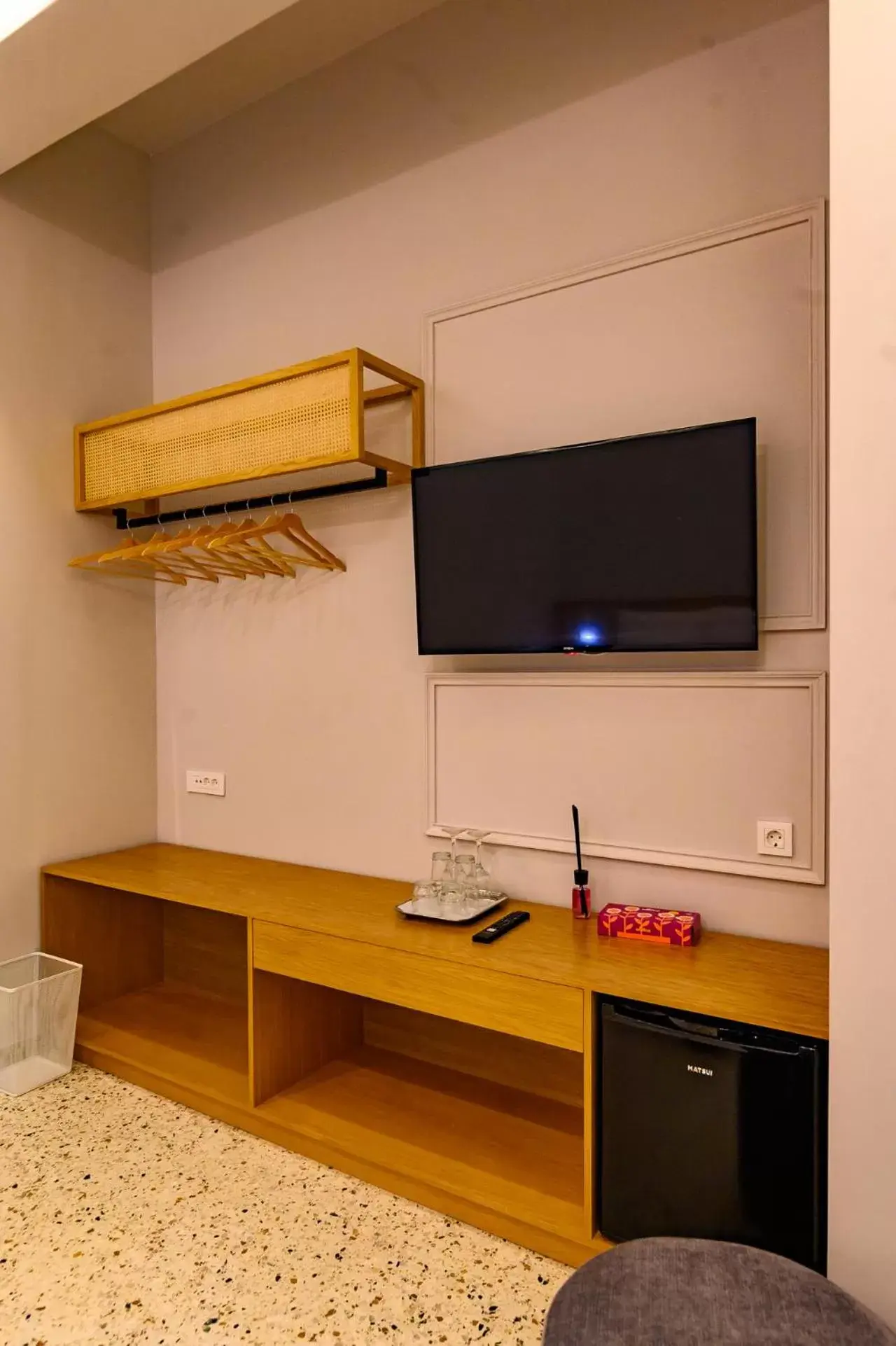 TV/Entertainment Center in A-13 Belle Athenes - Luxury Rooms at Monastiraki Railway Station