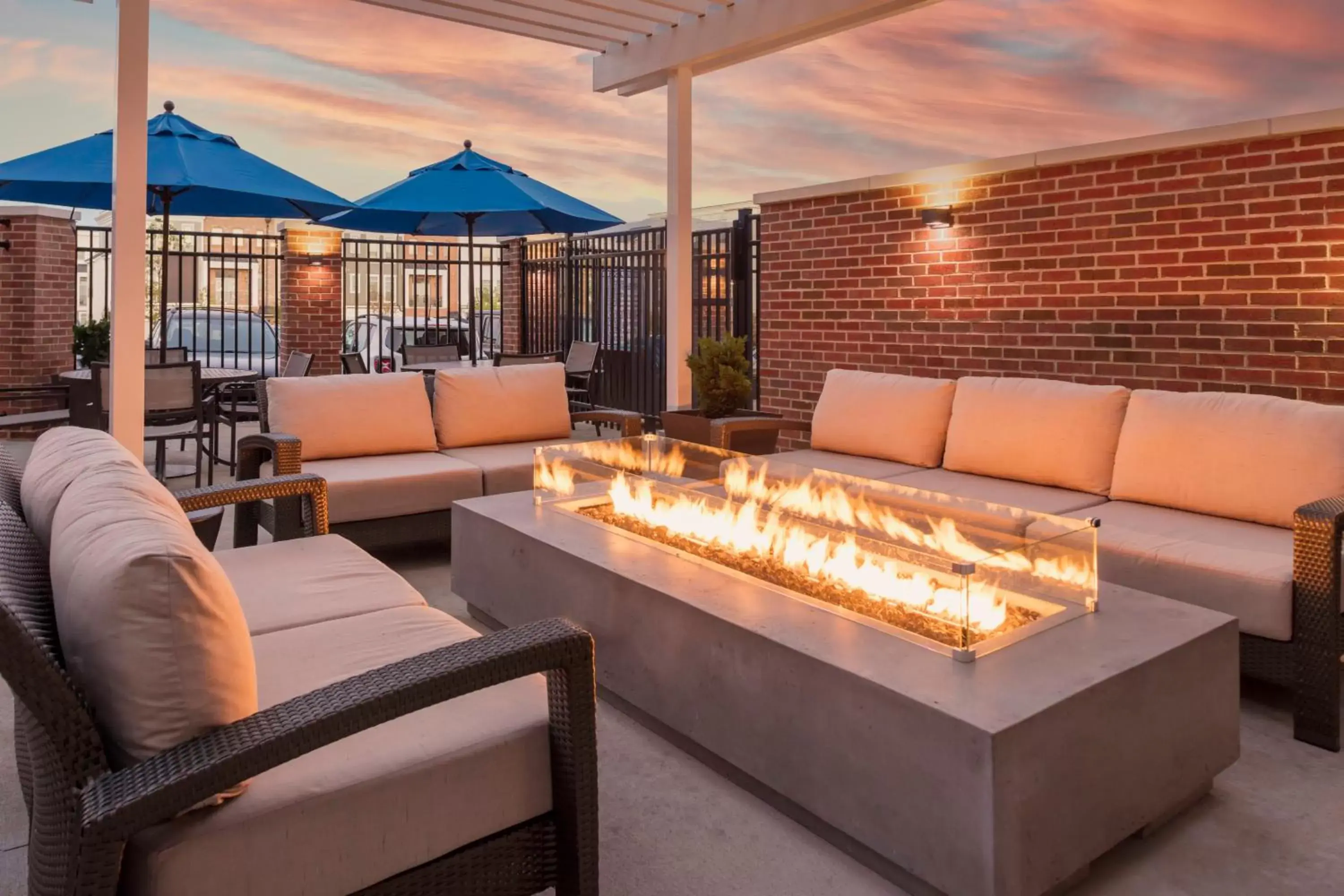 Patio in Hyatt House Charlotte Rea Farms