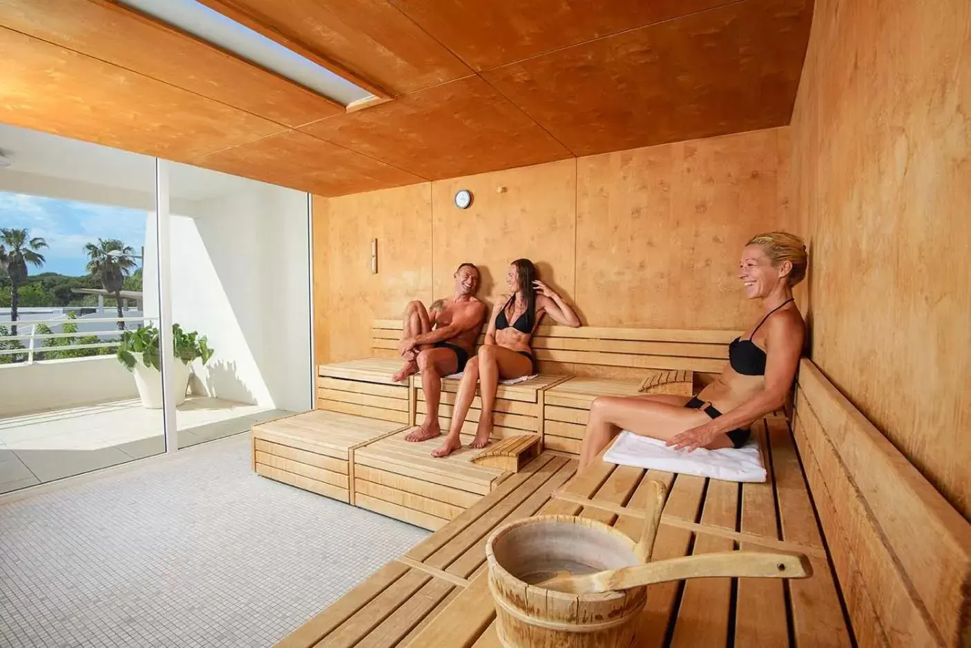 Sauna in Hôtel Les Corallines – Thalasso & Spa
