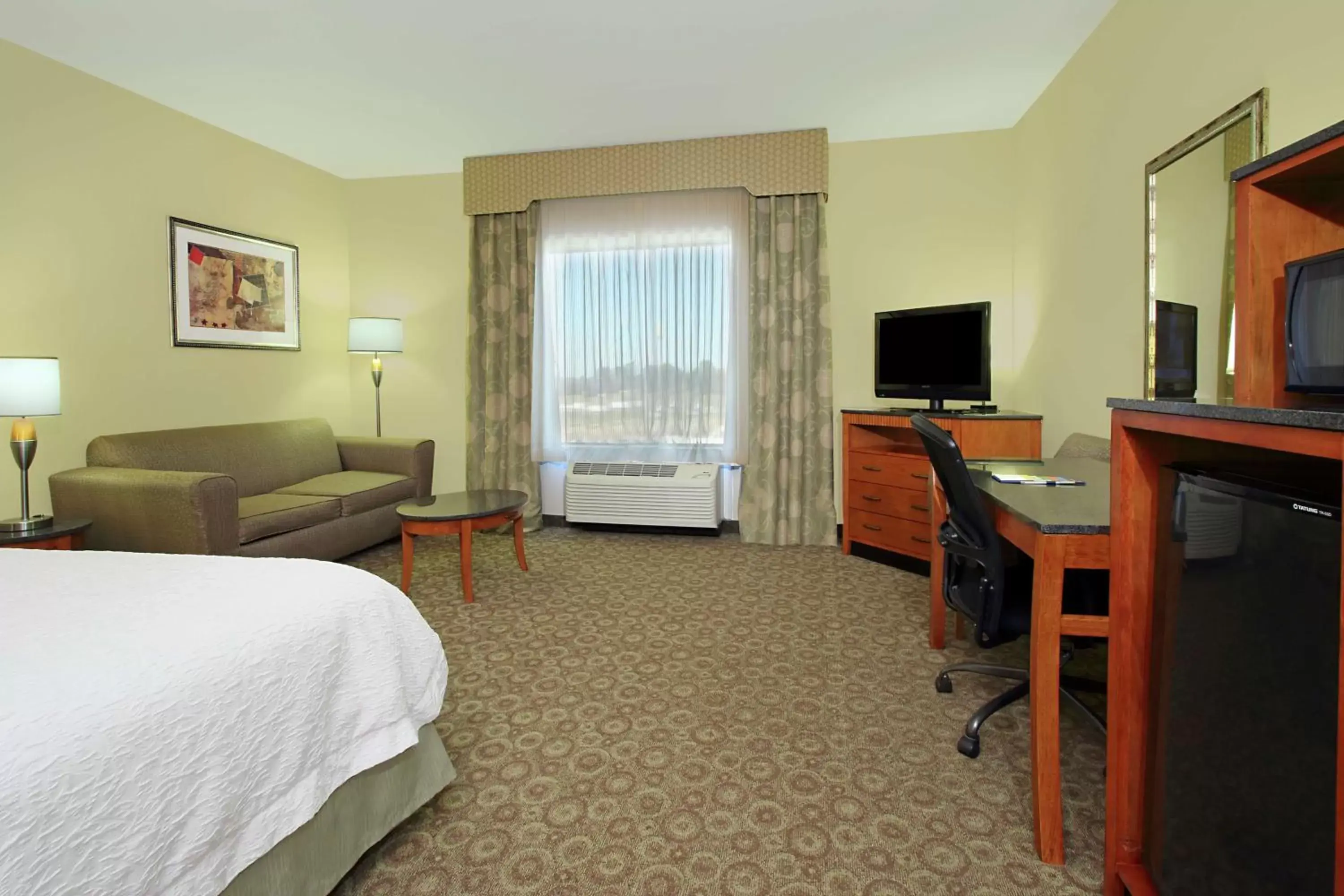 Bedroom, TV/Entertainment Center in Hampton Inn & Suites Buffalo