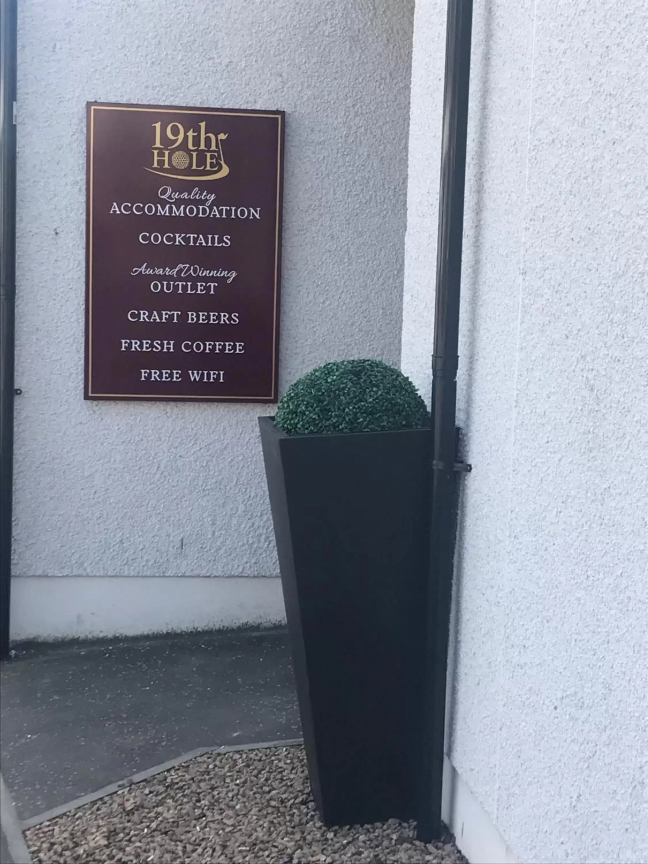 Facade/entrance in 19th Hole Hotel, Carnoustie