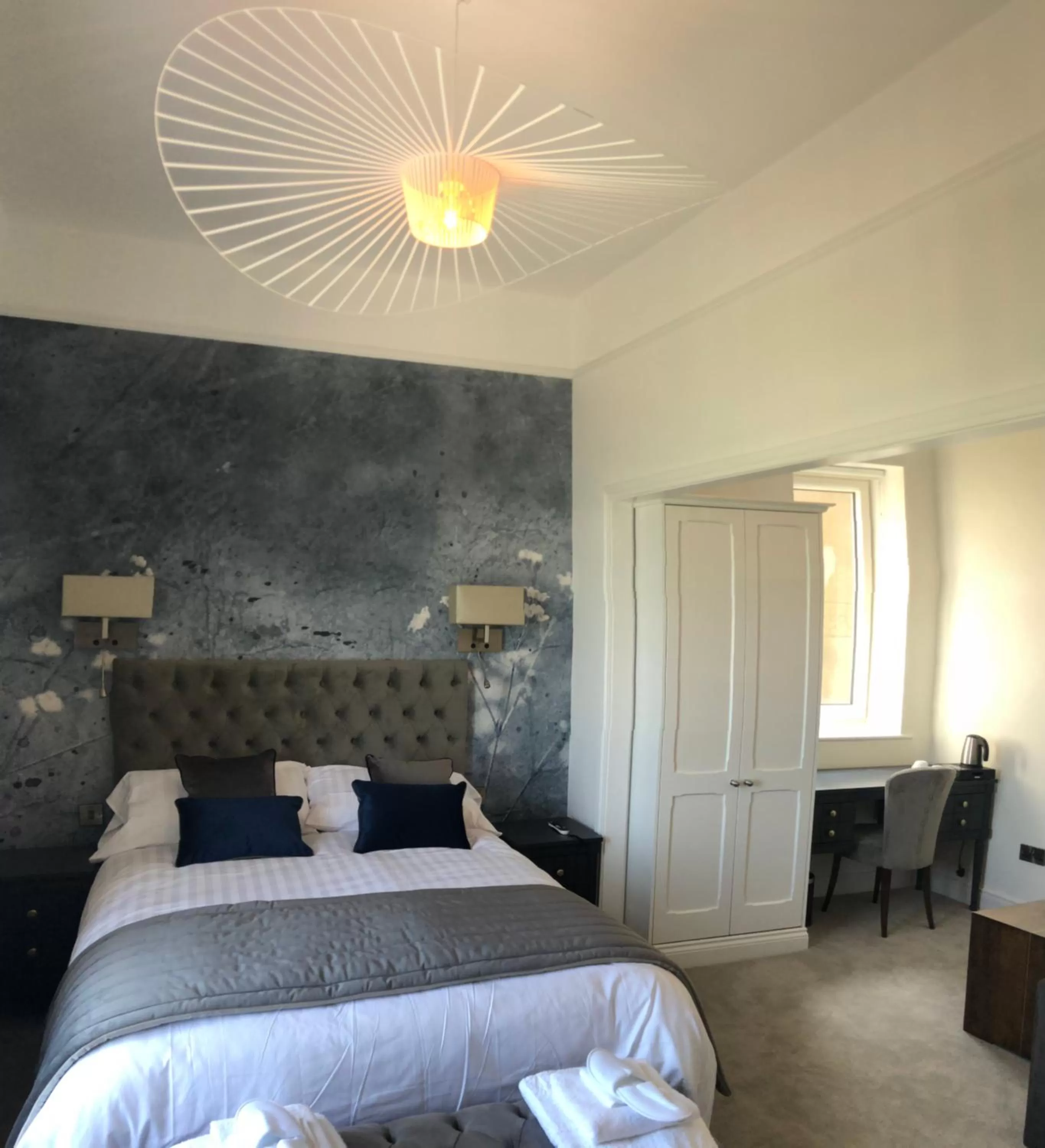 Bed in The Strand Hotel, the former residence of Oscar Wilde