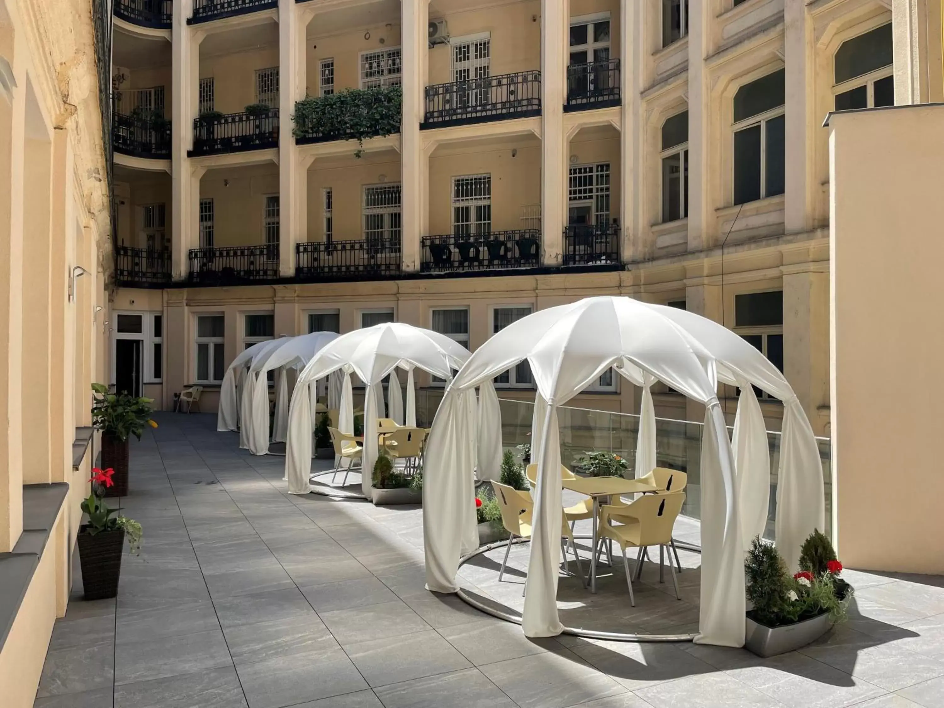 Inner courtyard view in Mera Hotel