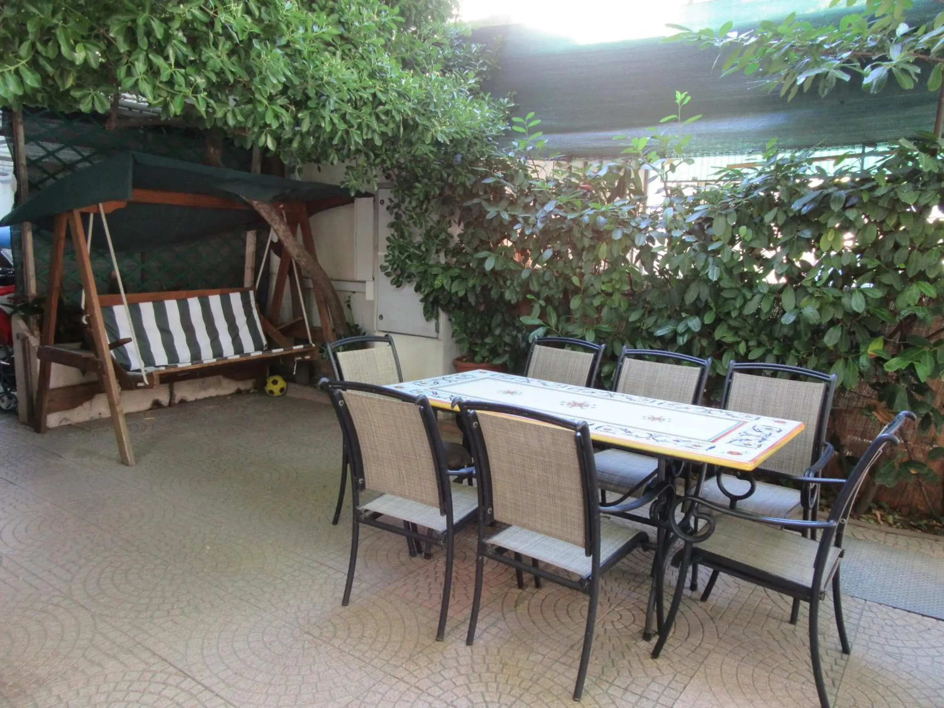 Patio in Hotel Urania