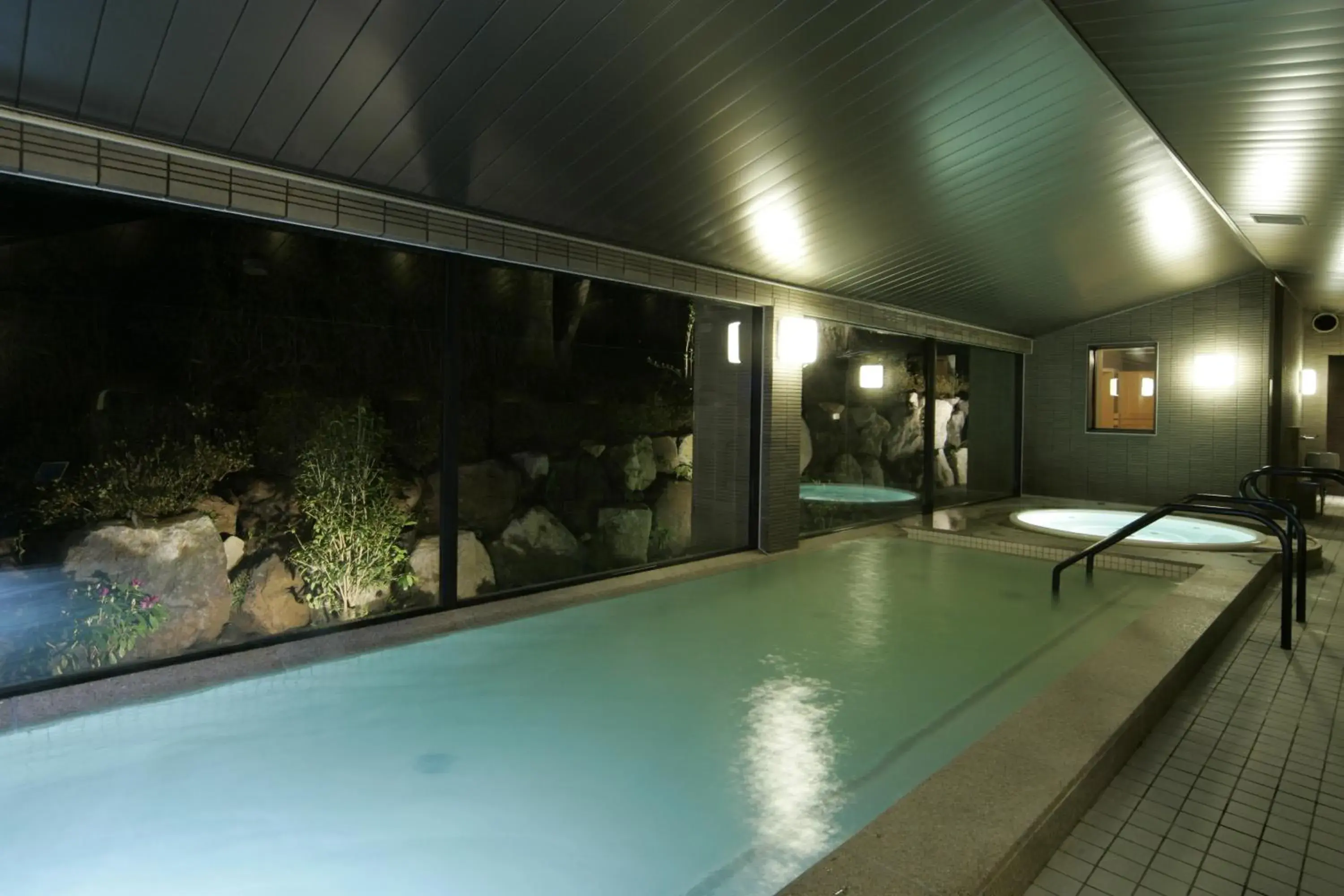 Hot Spring Bath, Swimming Pool in Hakone Highland Hotel