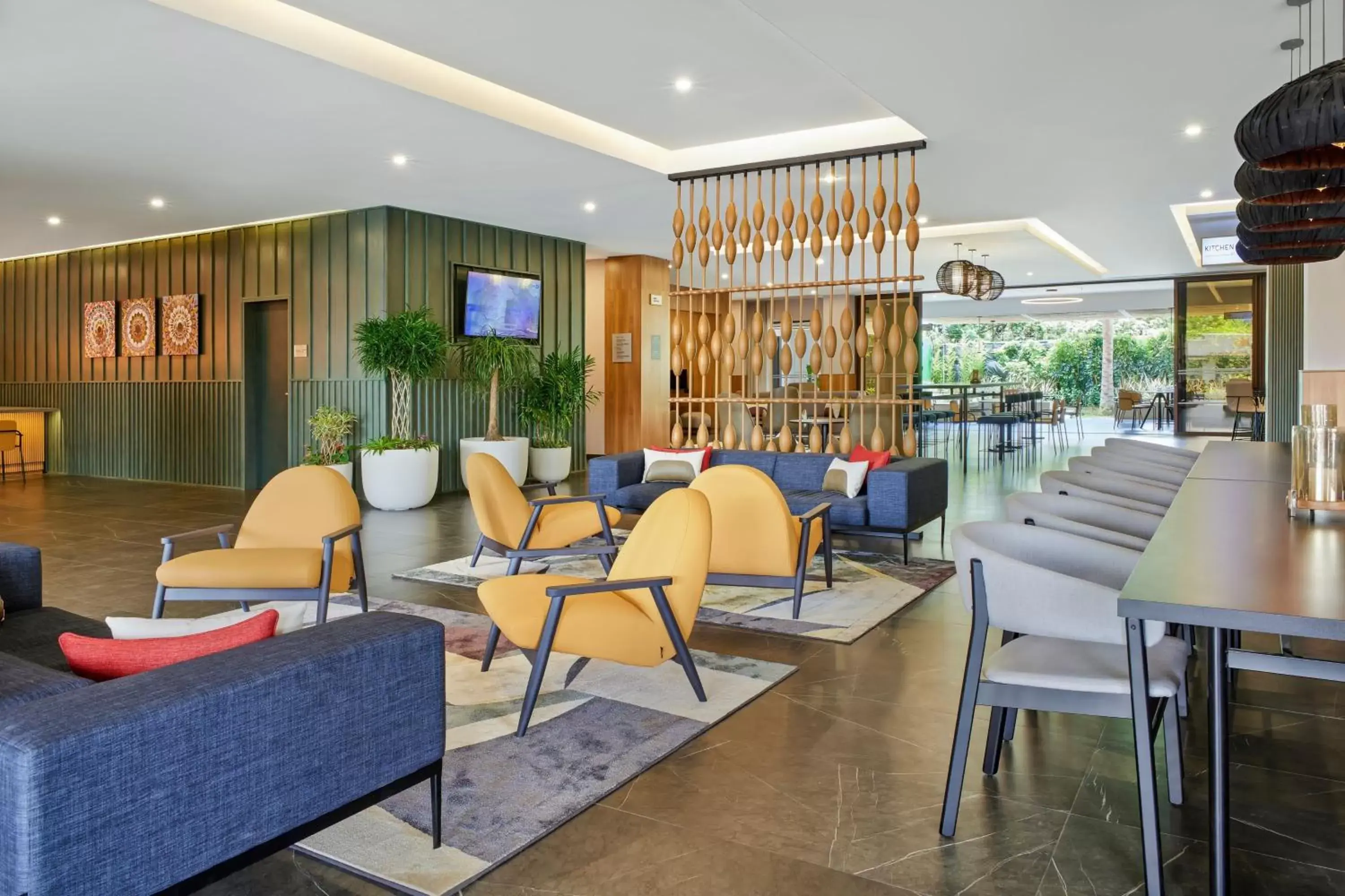 Lobby or reception, Lounge/Bar in Courtyard by Marriott San Jose Escazu