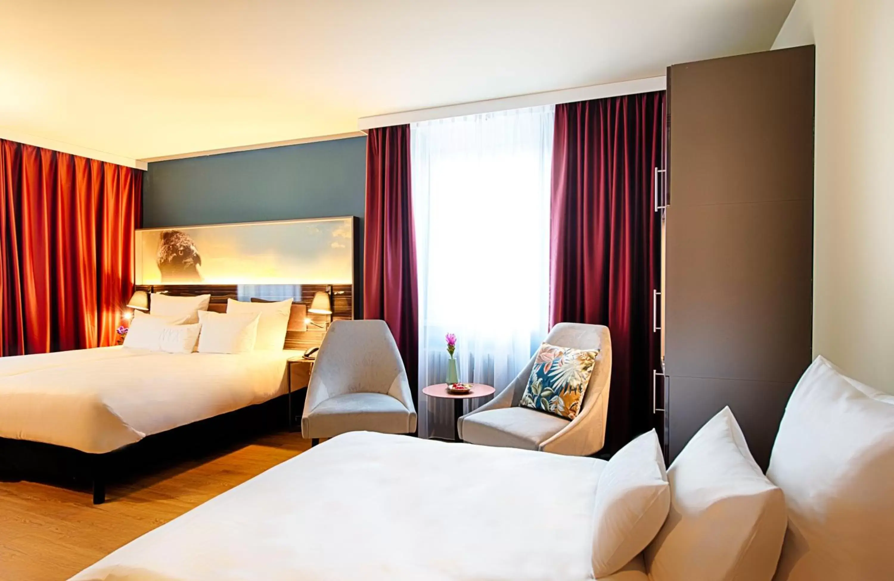 Photo of the whole room, Bed in NYX Hotel Mannheim by Leonardo Hotels