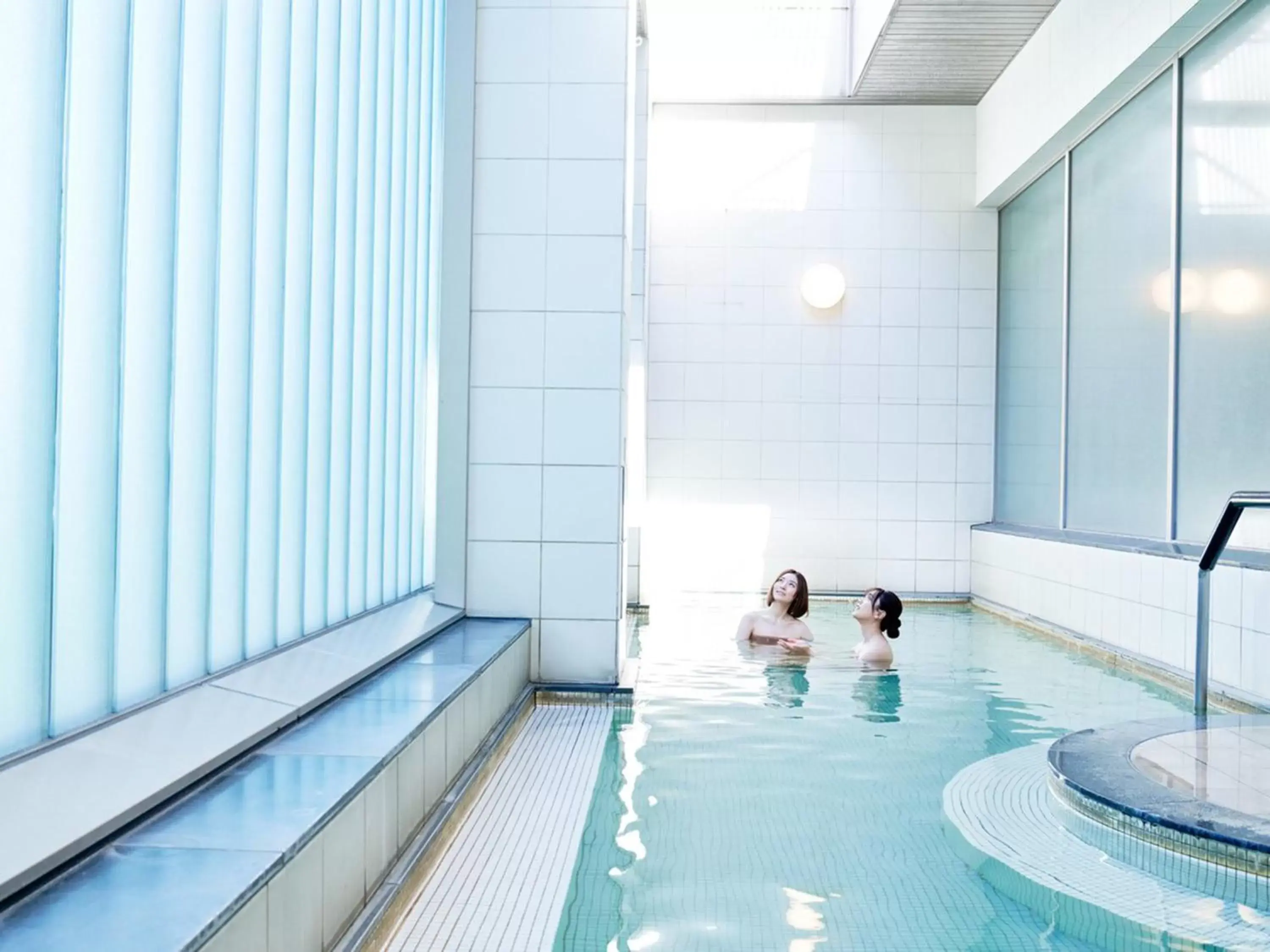 Hot Spring Bath, Swimming Pool in Sapporo Prince Hotel