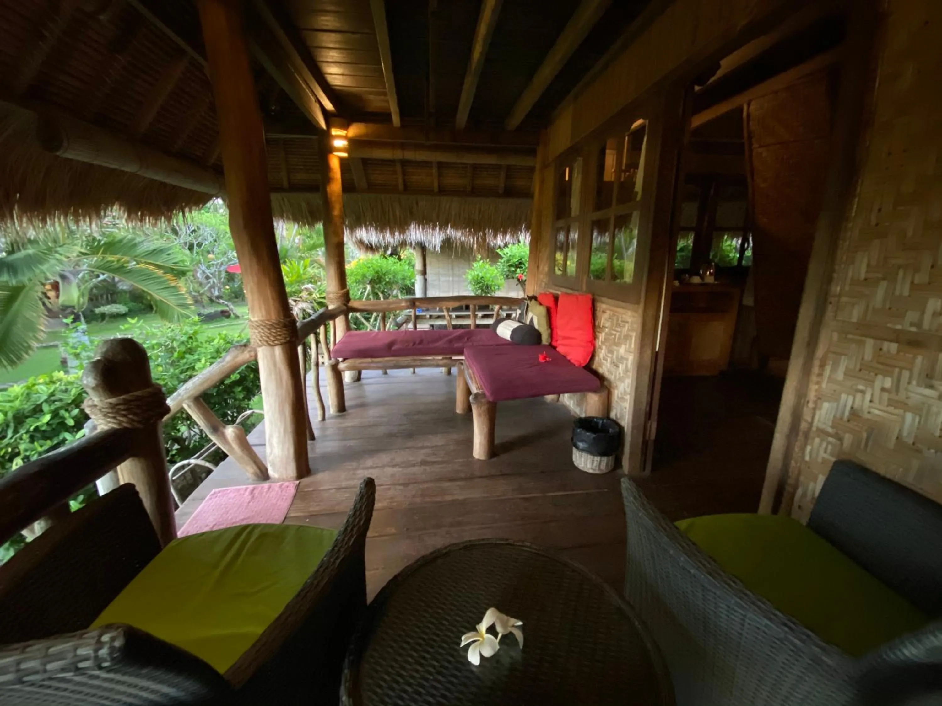 Patio in Flower Bud Bungalow Balangan