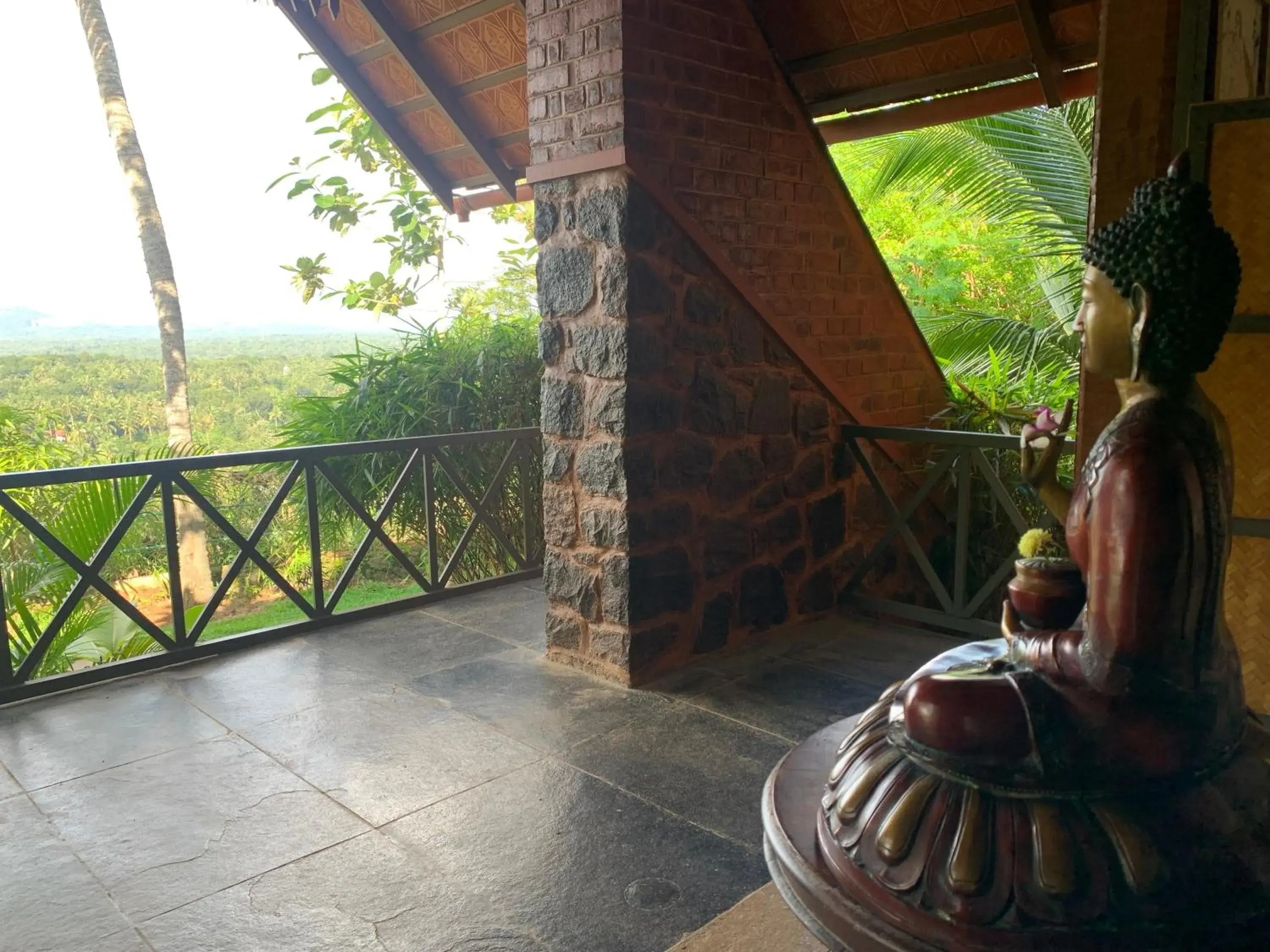 Lobby or reception, Balcony/Terrace in Amara Ayurveda Retreat