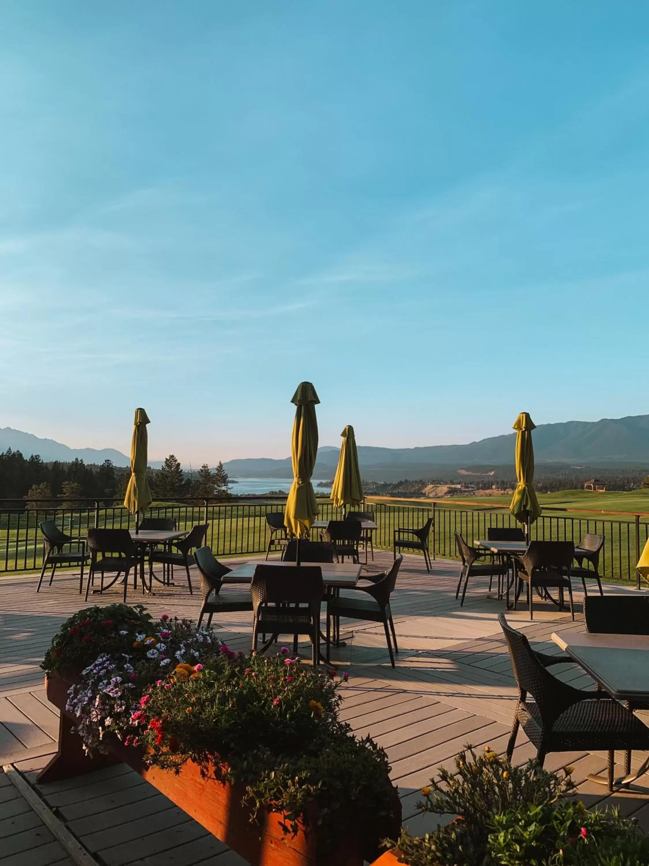 Patio in Headwaters Lodge at Eagle Ranch Resort