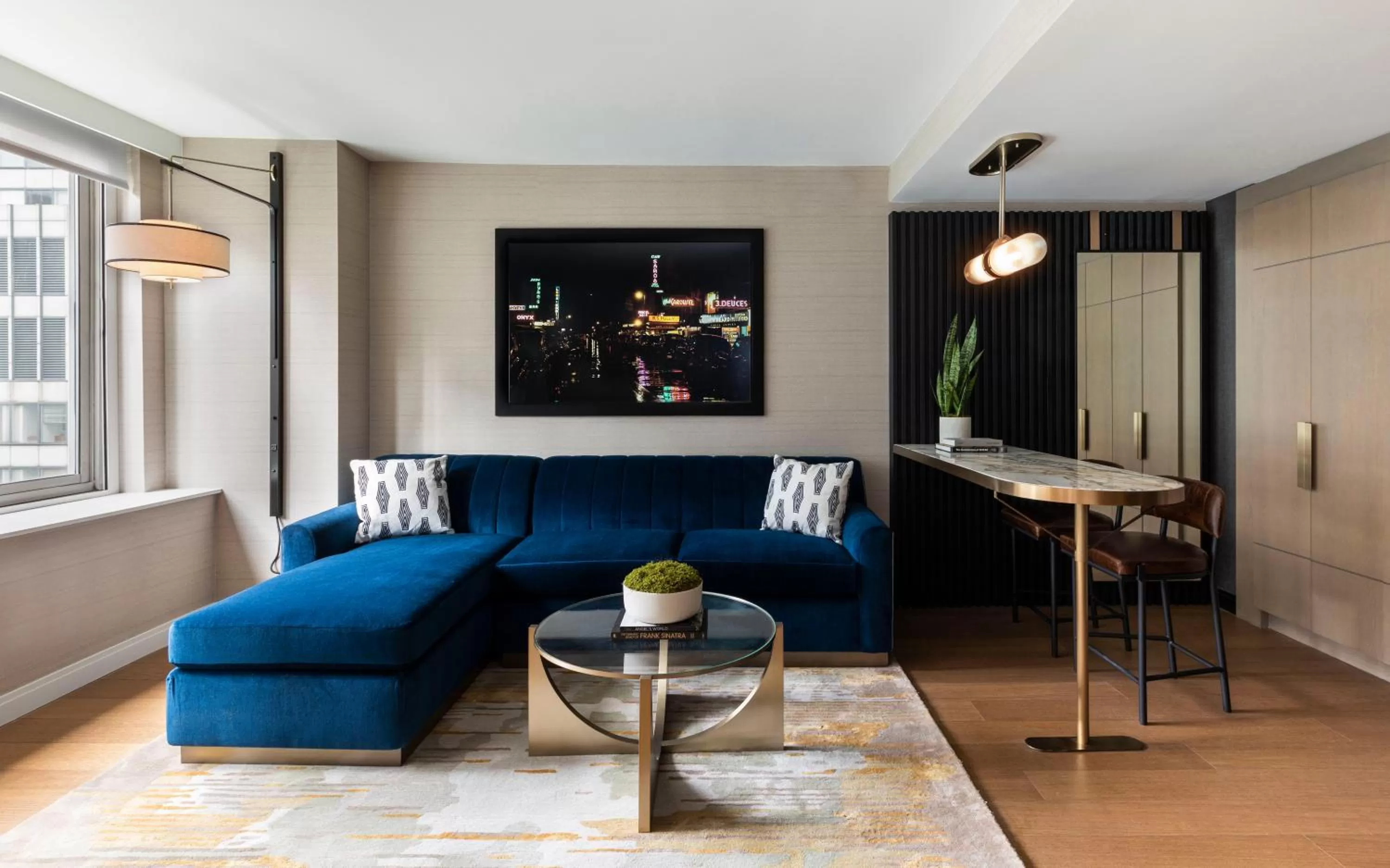 Seating area in Thompson Central Park New York, by Hyatt